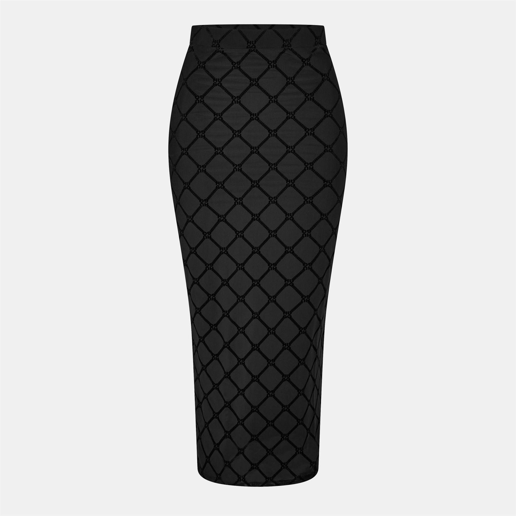 Hugo 10263420 Midi Geometric Patterned Pencil Skirt