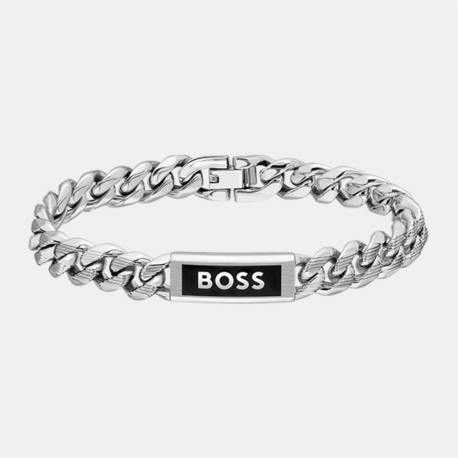 Boss BOSS Kassy Emblem Stainless Steel Black IP Pendant Bracelet