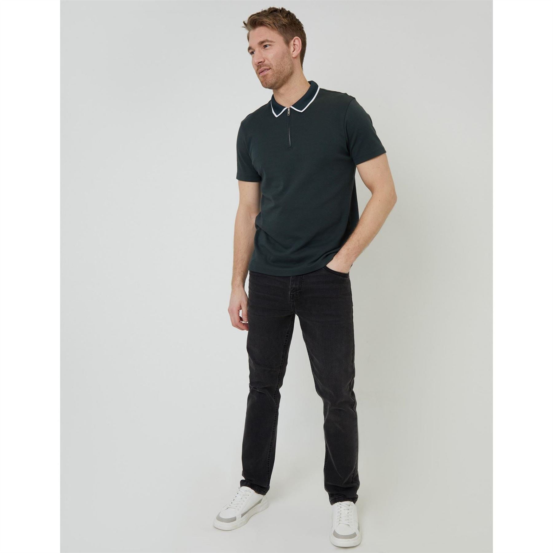 Threadbare Pinetwn Regular Fit Short Sleeve Shirt