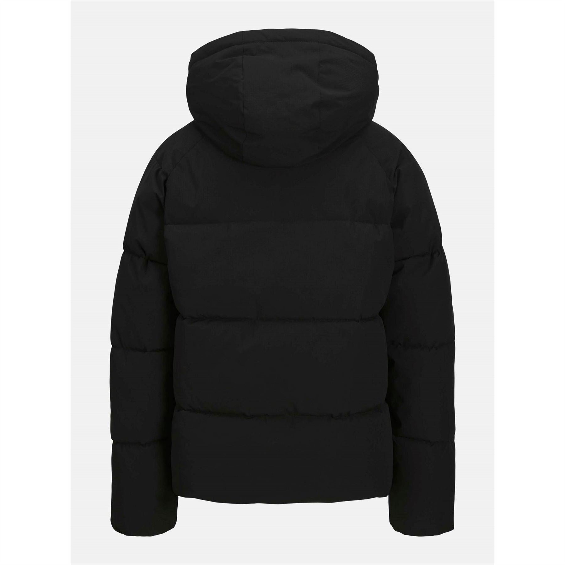 JJXX Womens Global Solid Patterned Hooded Snap Button Puffer Jacket