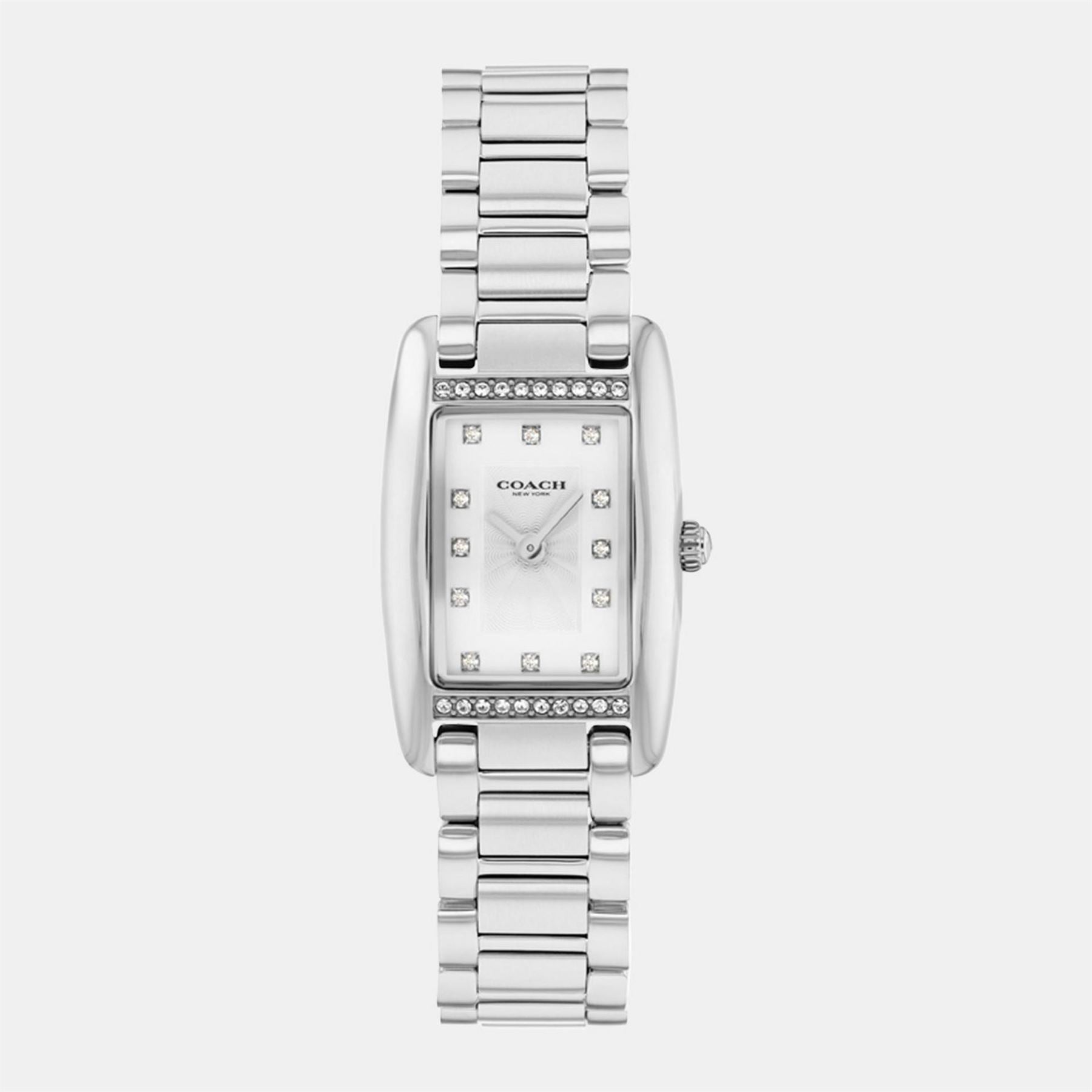 Coach Ladies Reese Gold Ip Crystal Bracelet Watch