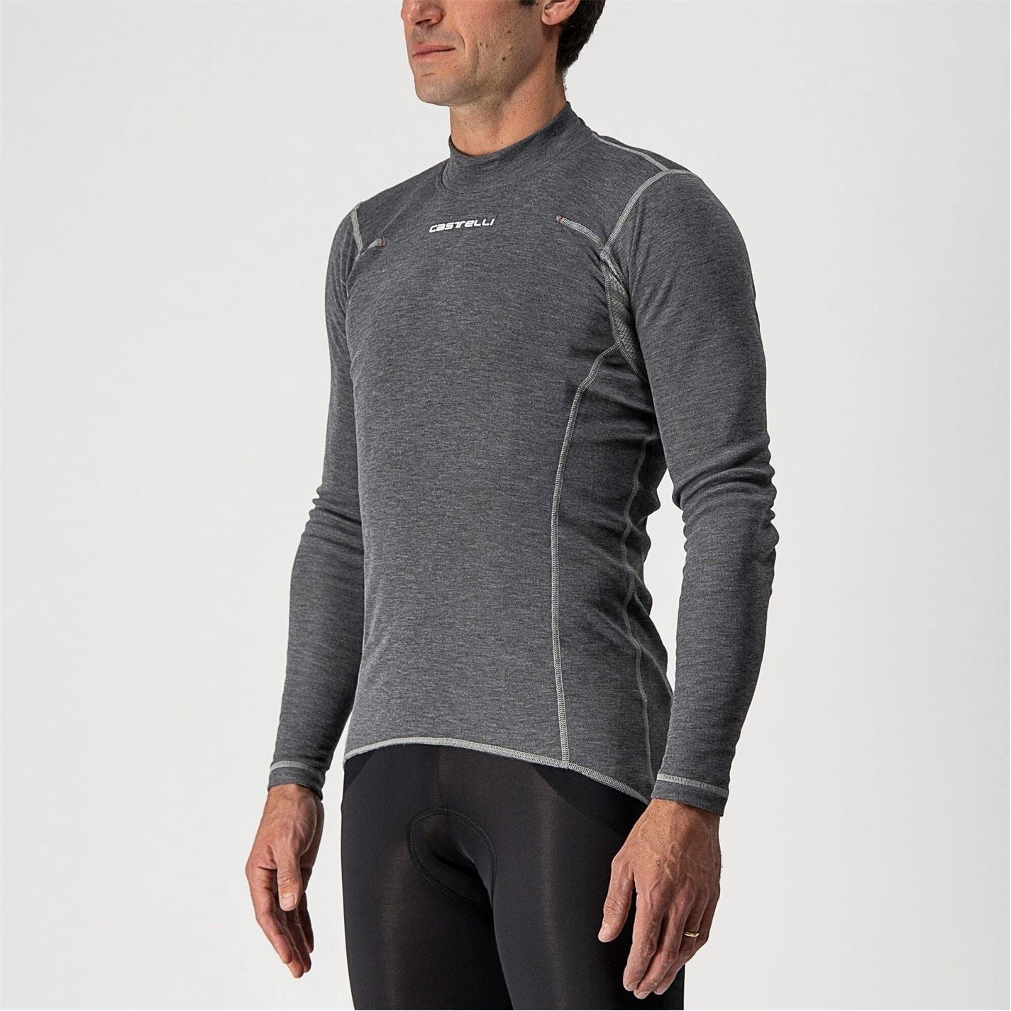 Castelli Mock Neck Slim Fit Long Sleeve T-Shirt