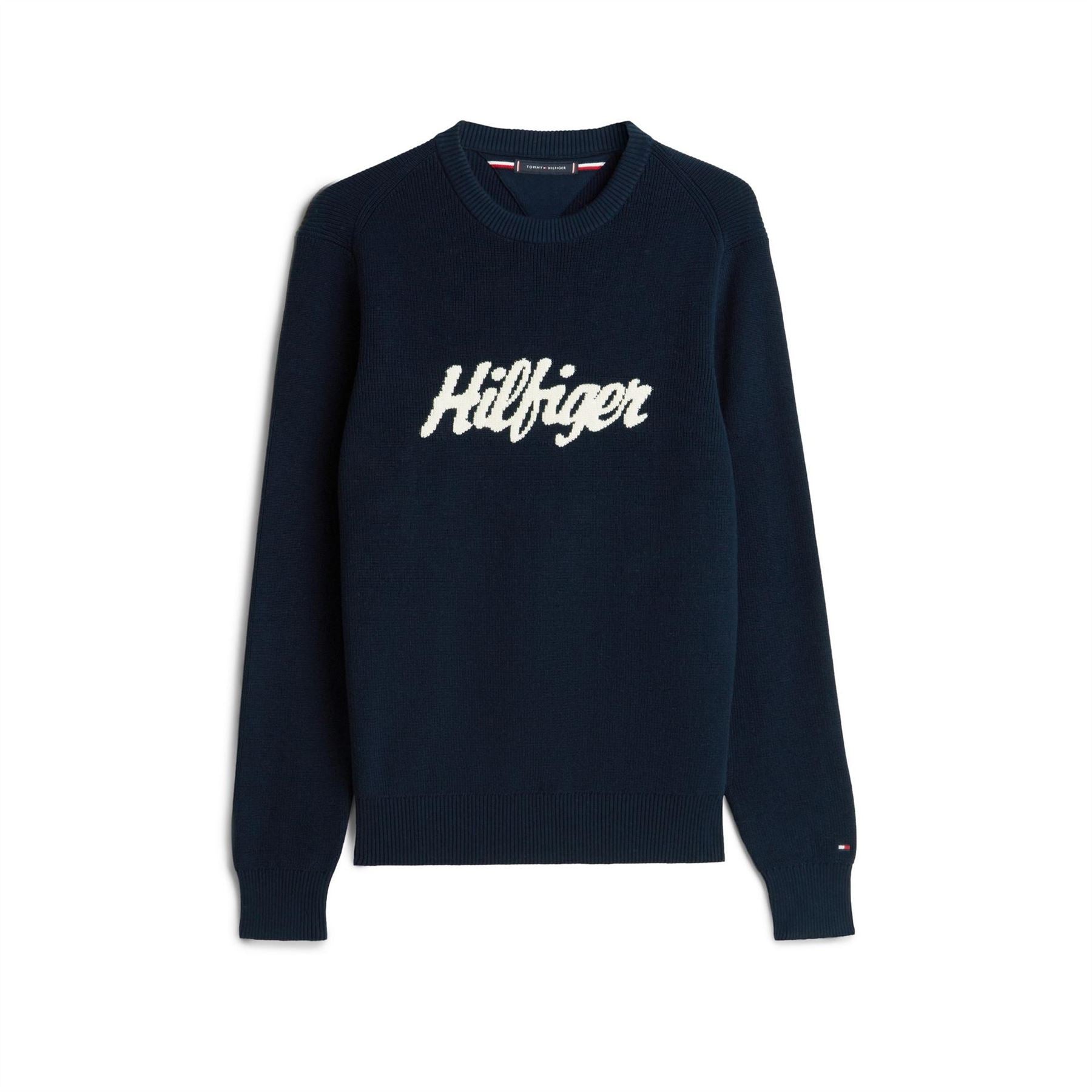 Tommy Hilfiger Embroidered Crew Neck Long Sleeve Sweater