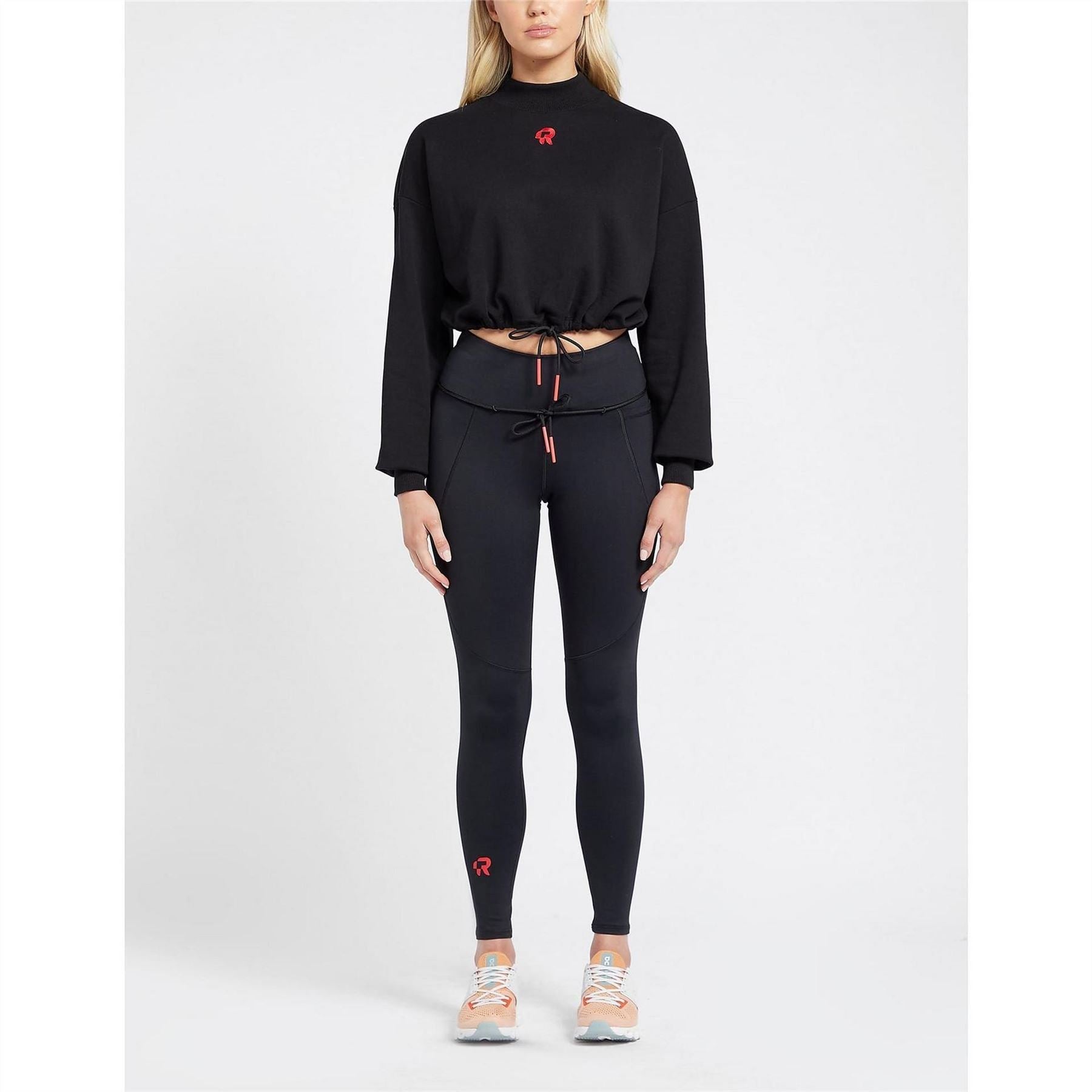 Red Run Cropped Sweatshirt