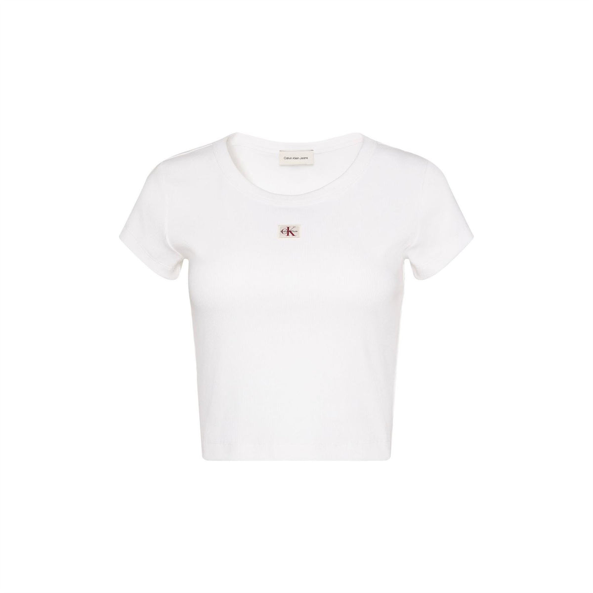 Calvin Klein Jeans Woven Ribbed Baby Tee