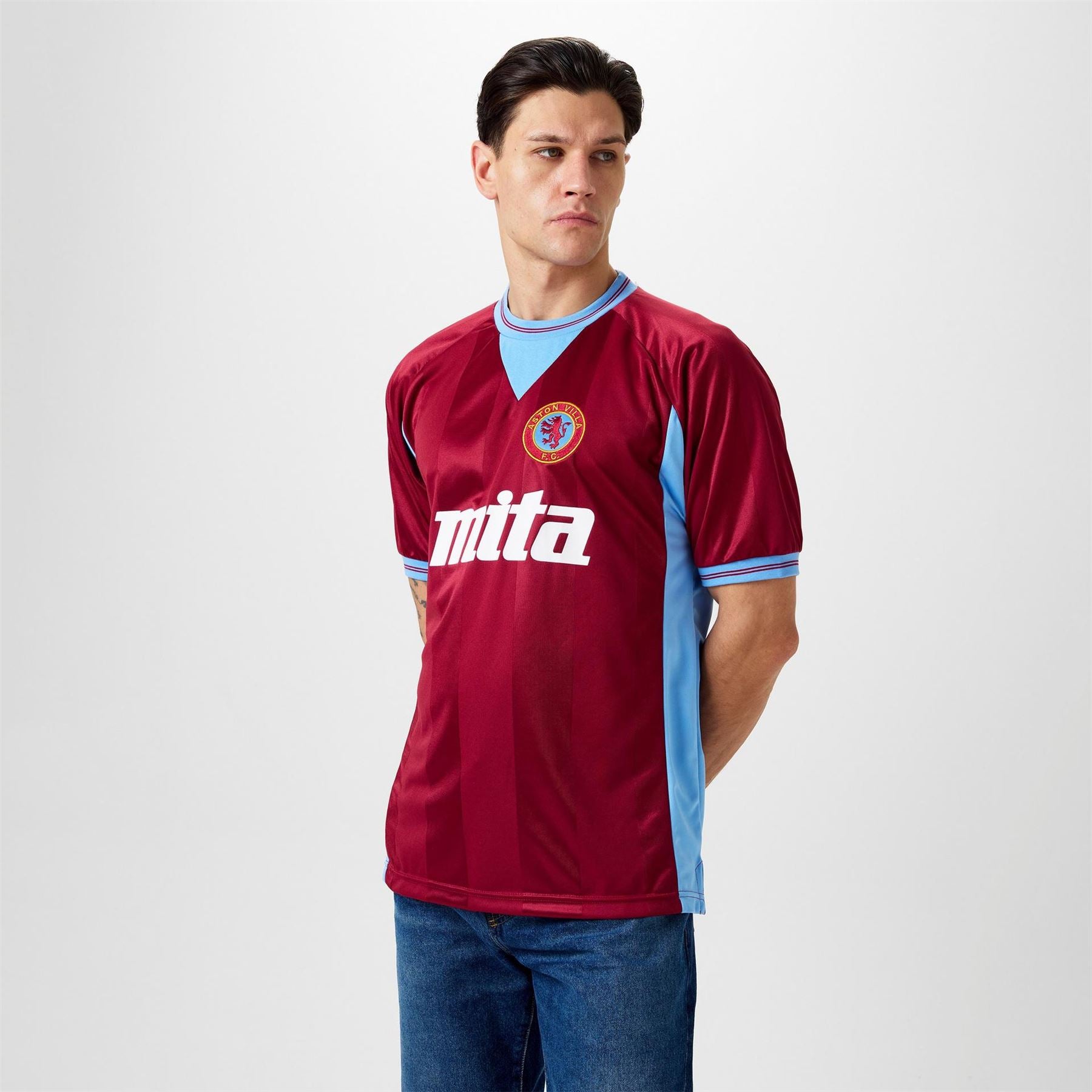 Score Draw Aston Villa Licensed Retro Football Shirt