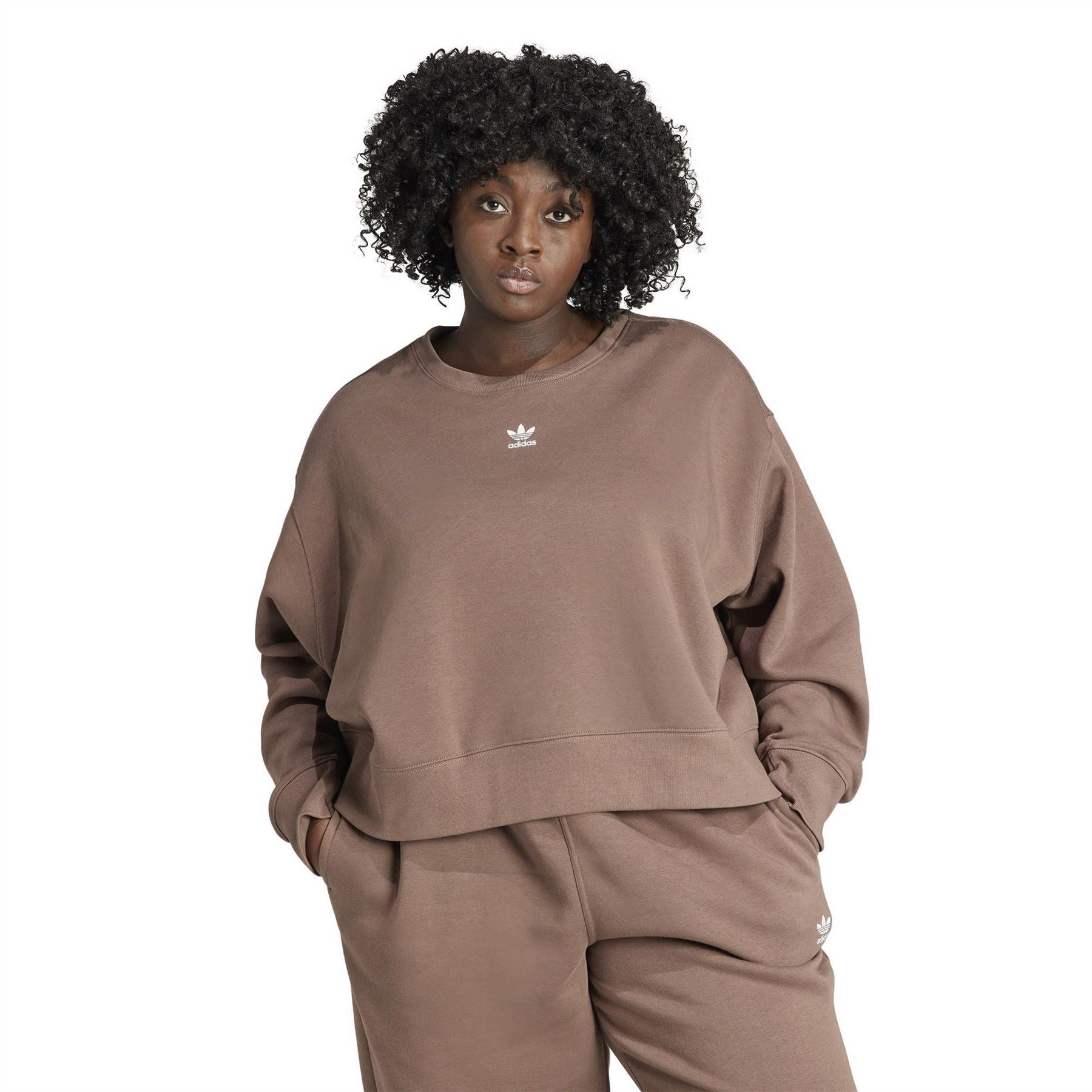 adidas Originals Womens Adicolor Essentials Crew Sweatshirt (plus Size)