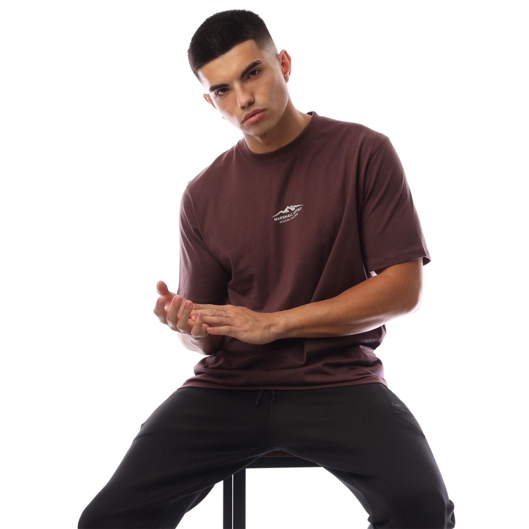 Marshall Artist Printed Logo Crew Neck Short Sleeve Jersey T-Shirt