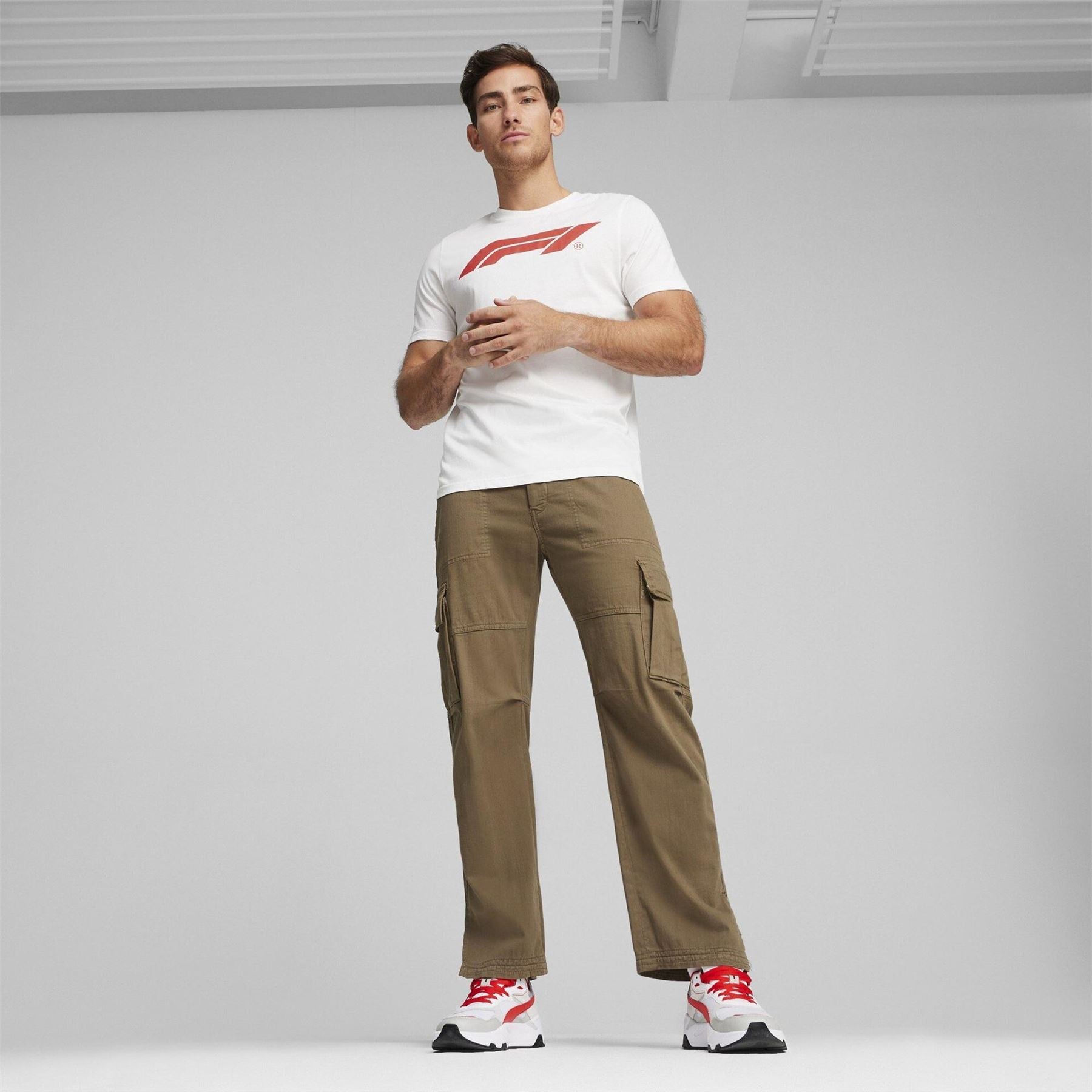 Puma Regular Fit Logo Print Crew Neck T-Shirt