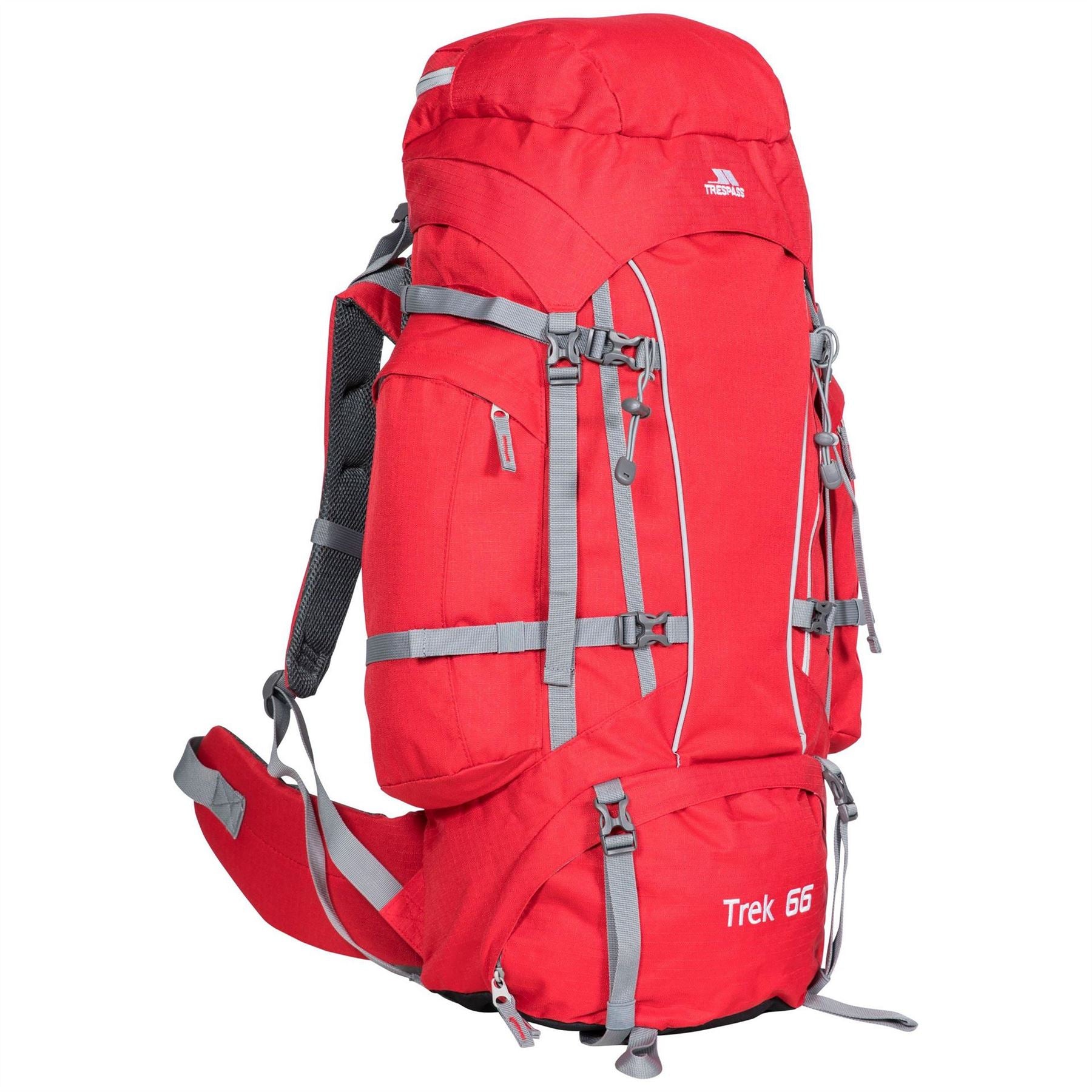 Trespass Trek 66L Rucksack Backpack with Logo