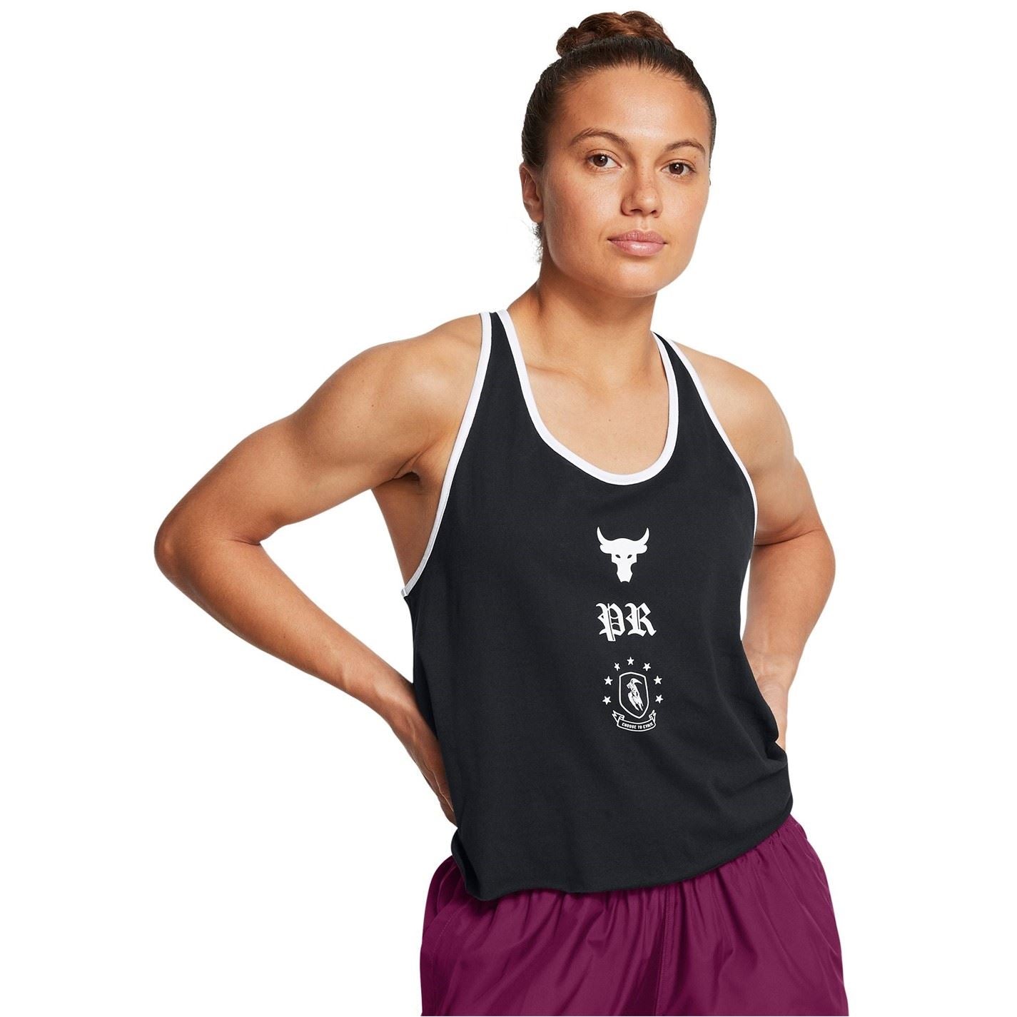 Under Armour Project Rock Cropped Relaxed Fit Graphic Tank