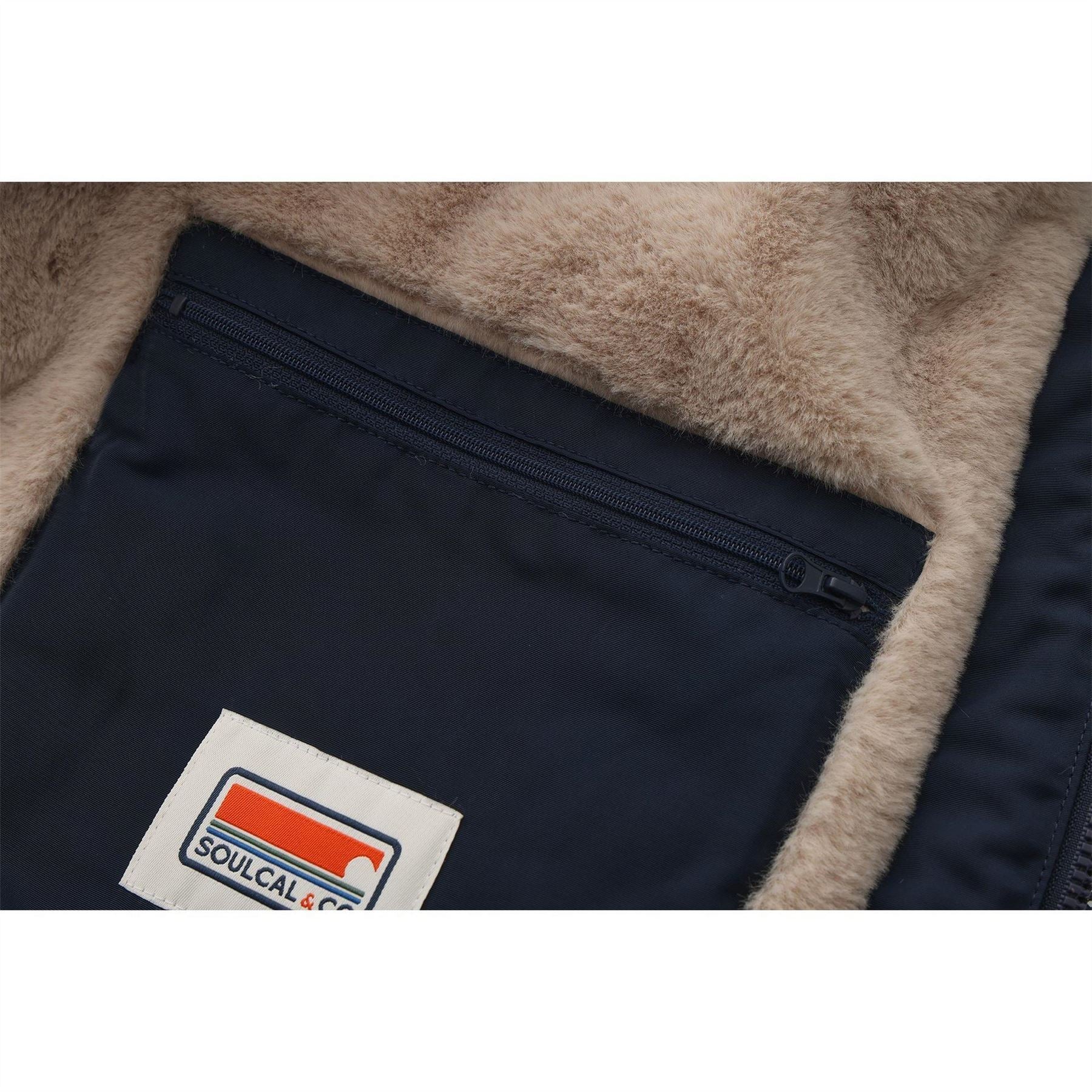 SoulCal Mens Cal 2 Zip Bubble Jacket For