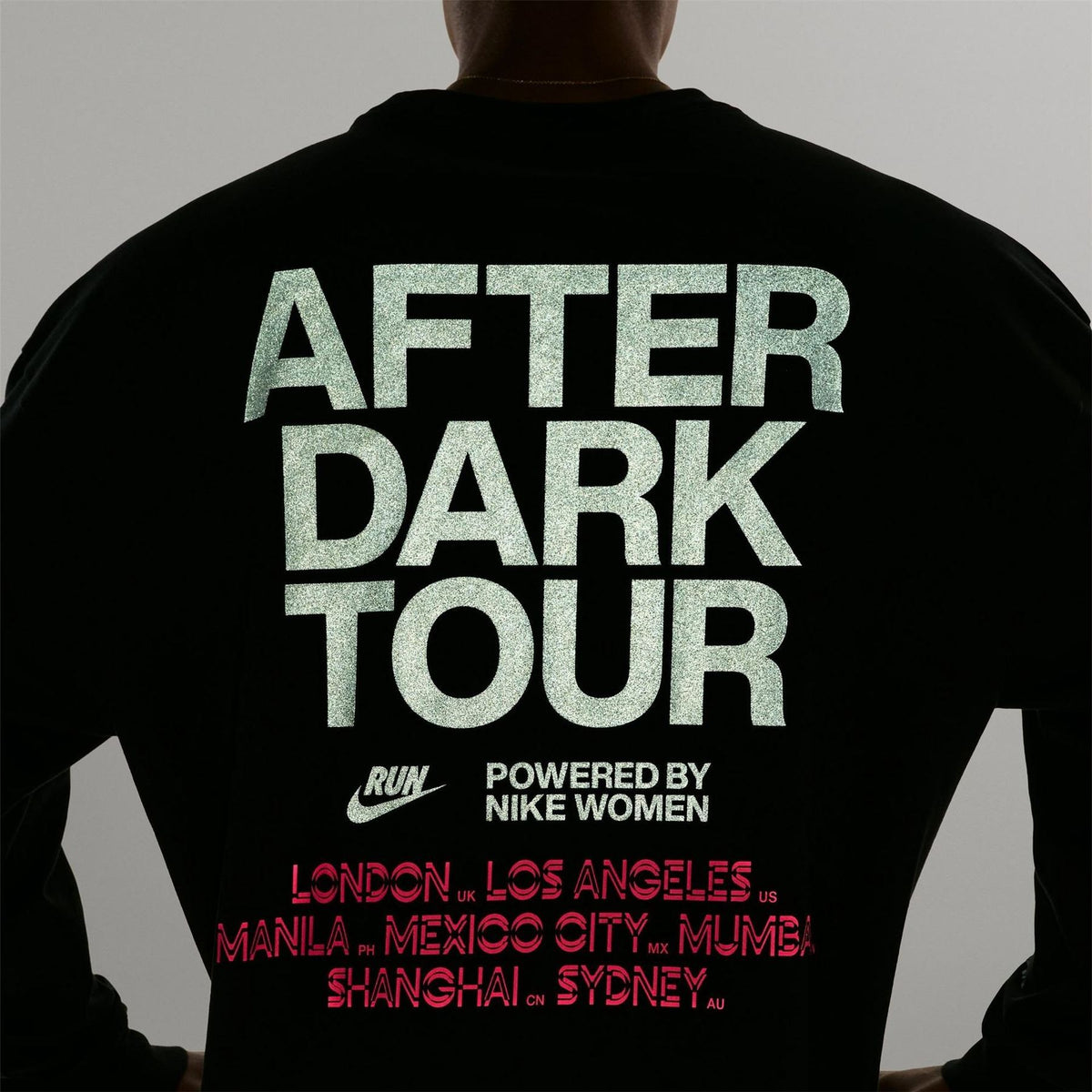 Nike After Dark Tour Cotton Oversized Fit Long Sleeve T-Shirt