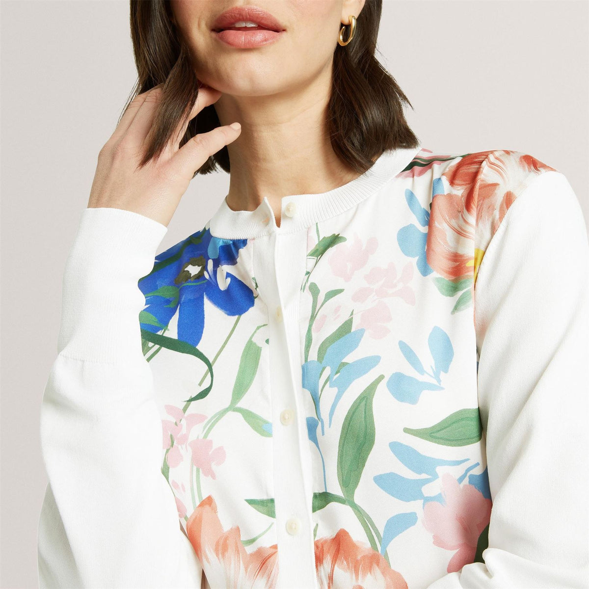 Ted Baker Baker Printed Button Through Cardigan