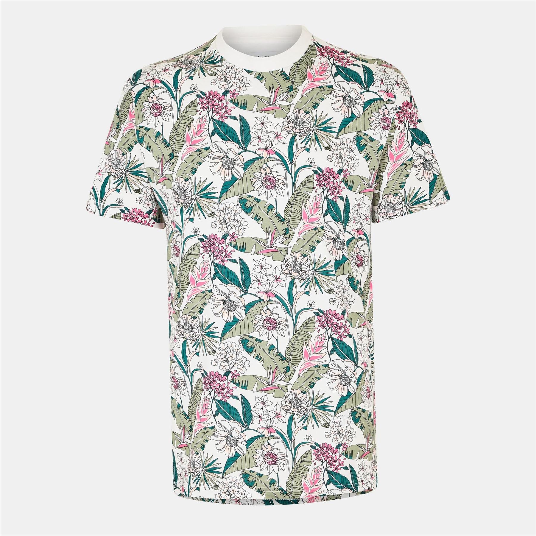 Peter Werth Crew Neck Ribbed Collar Short Sleeve Jersey T-Shirt