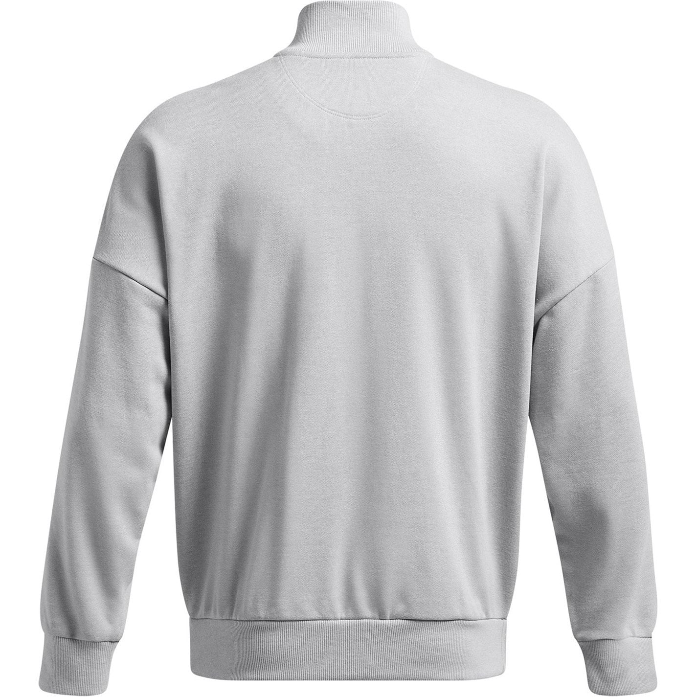 Under Armour Icon Zip Neck Ribbed Collar Long Sleeve Sweatshirt