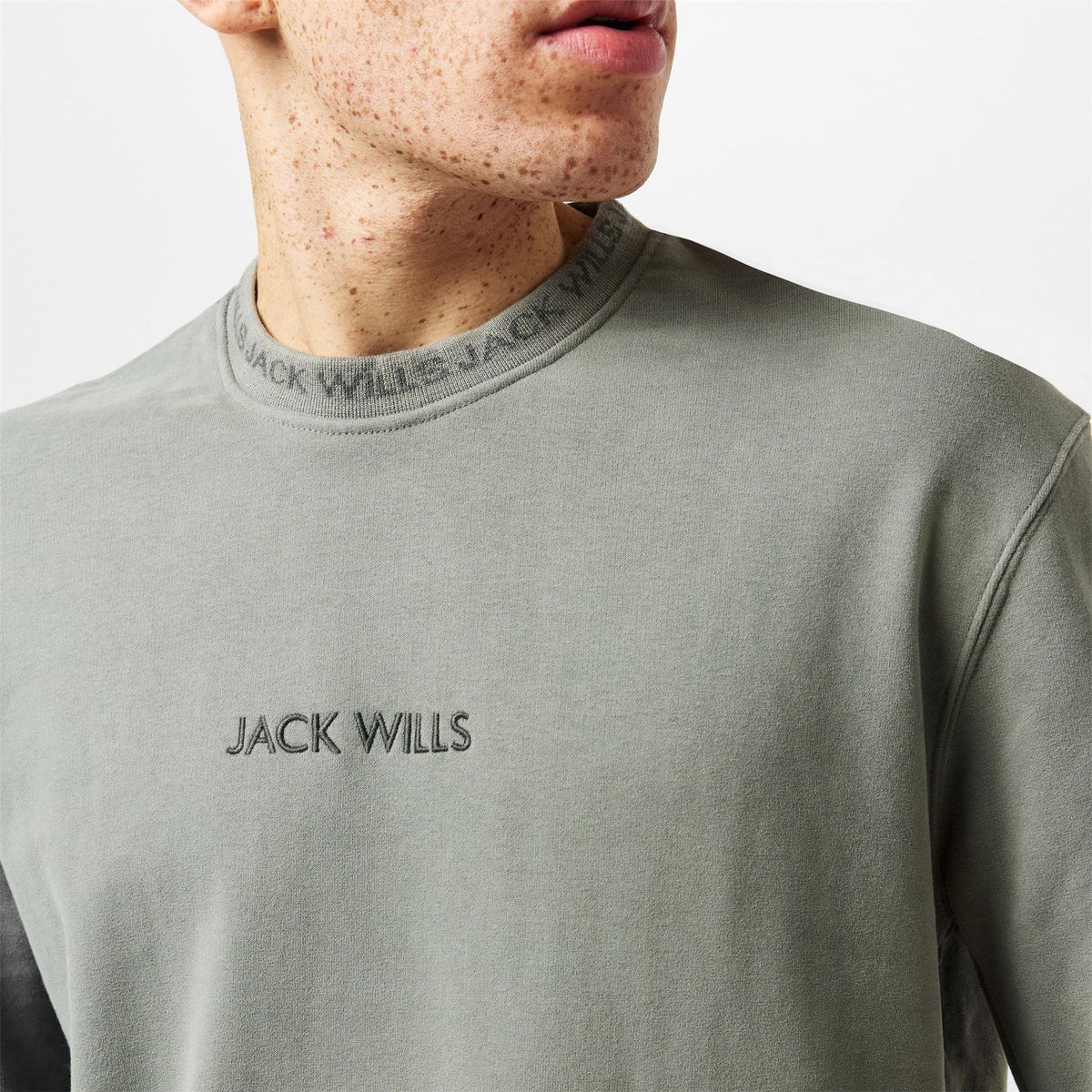 Jack Wills Mens Jacquard Crew Sweatshirt