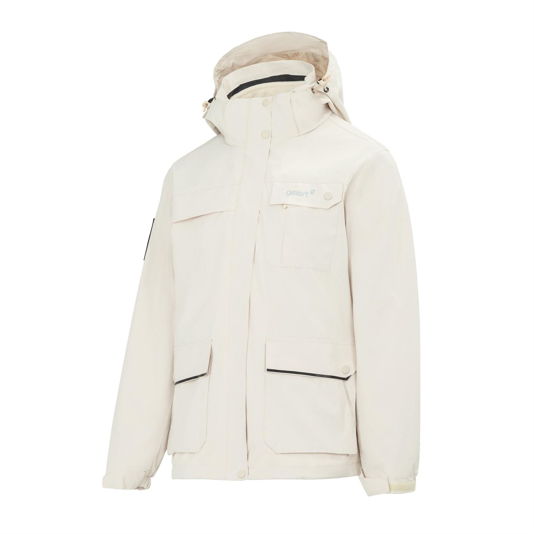 Gelert 3 in 1 Windproof Fleece Lined Detachable Hood Long Sleeve Jacket