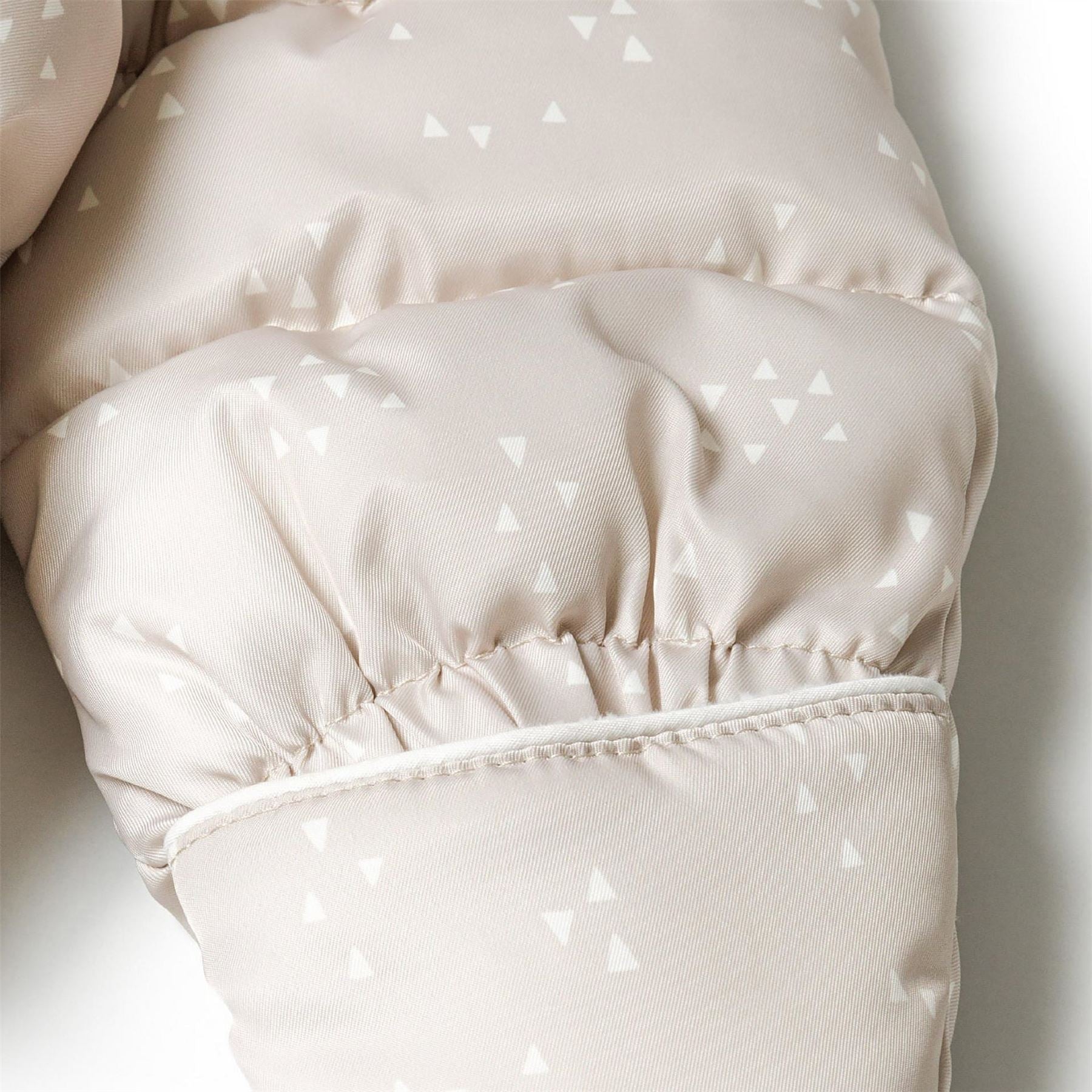 Minoti Boys Baby Snowsuit Fixed Hood Double Zip Beige