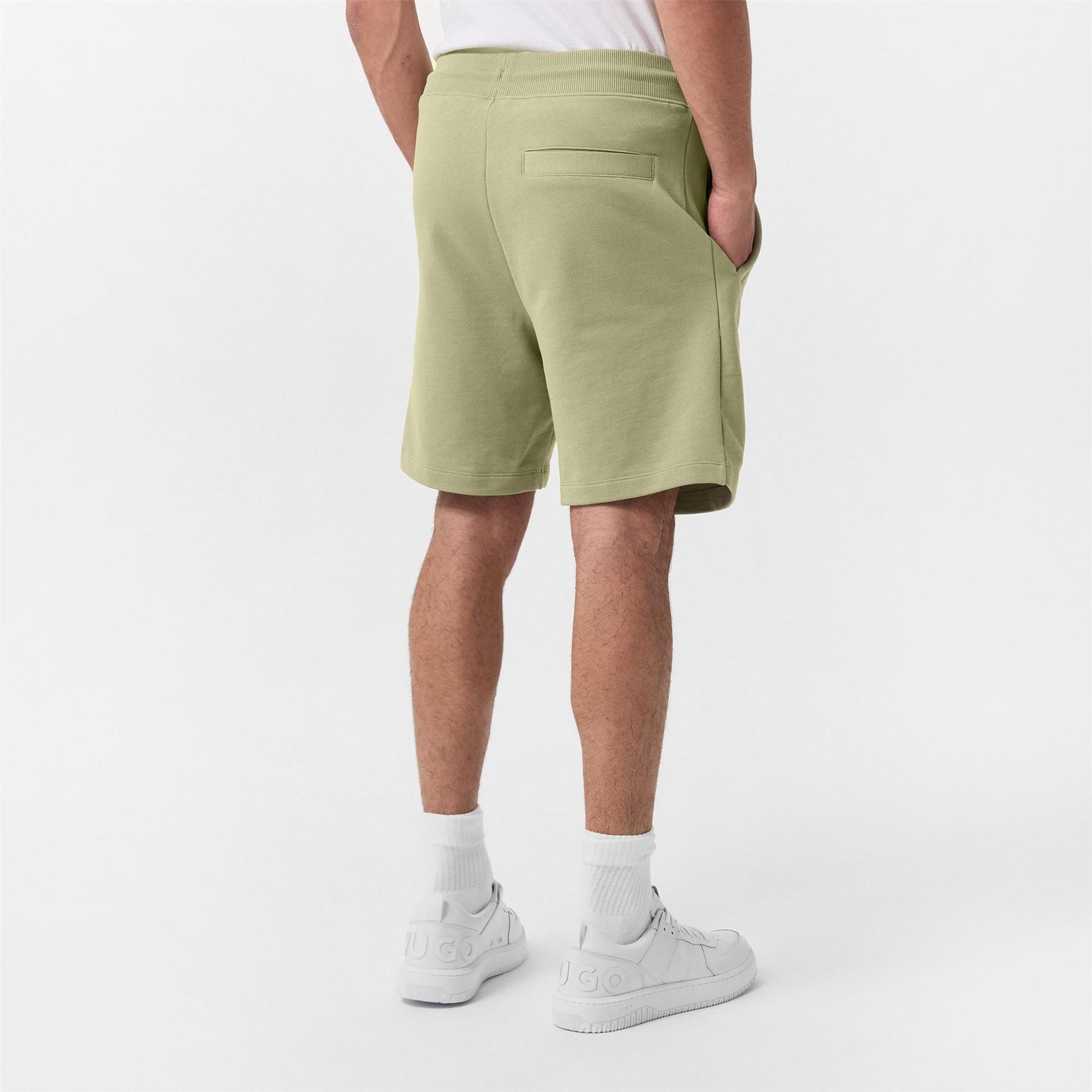 Hugo HUGO Jogger Fleece Shorts with Logo Detail   Soft Cotton Blend Jersey