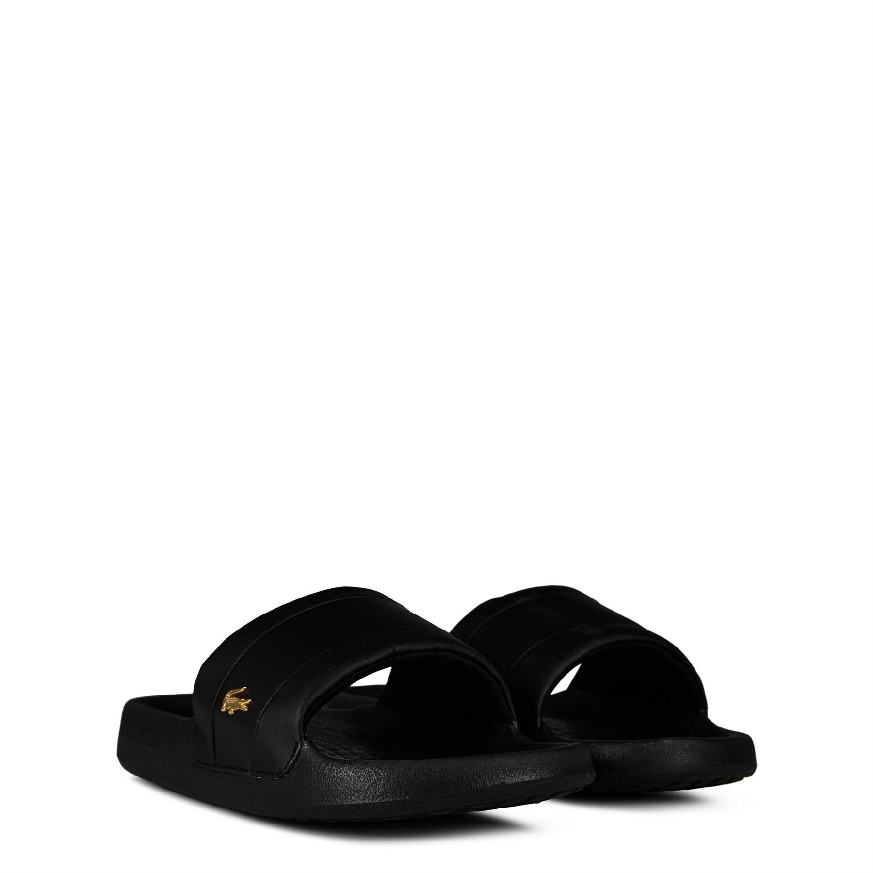Lacoste Crocodile Print Flatform Slides