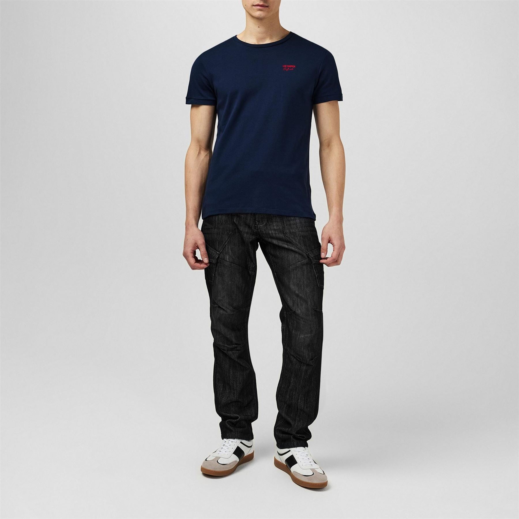 Lee Cooper Mens Belted Cargo Jeans