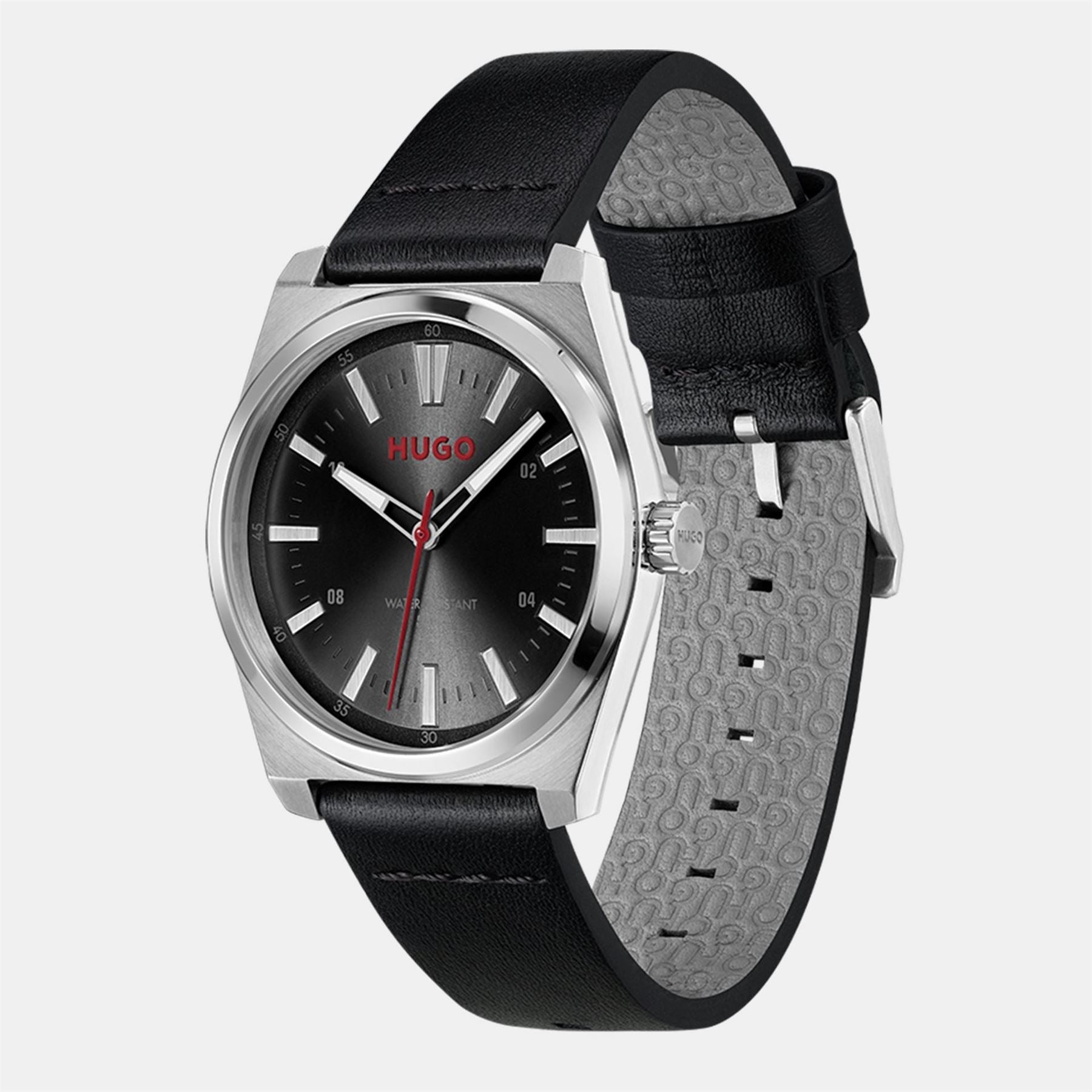 Hugo HUGO #ARK Black Leather Strap Watch