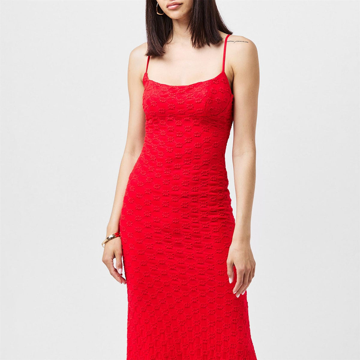 Bardot Mesh Midi Dress