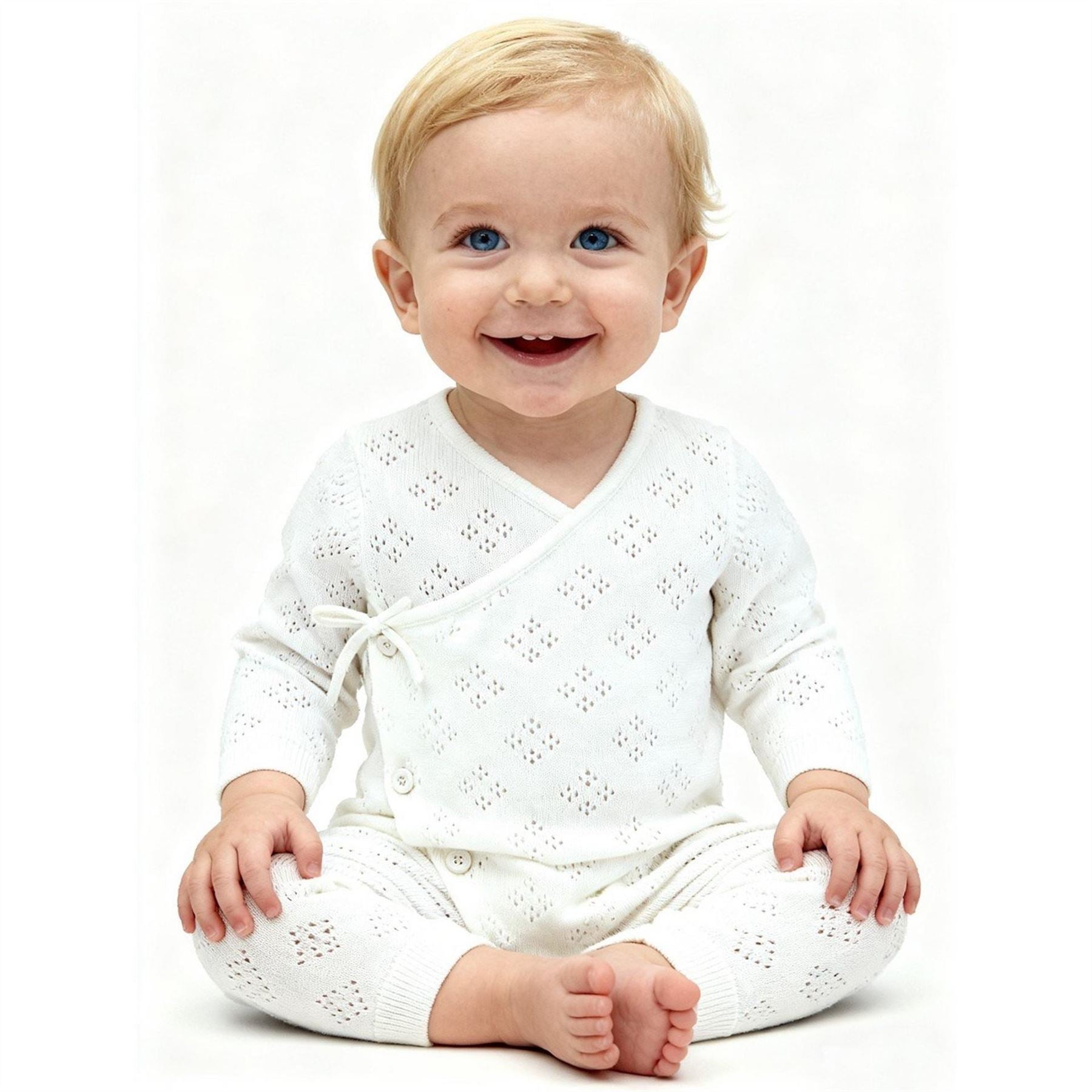 Jack Wills Cotton Long Sleeve Pointelle Sleep Suit