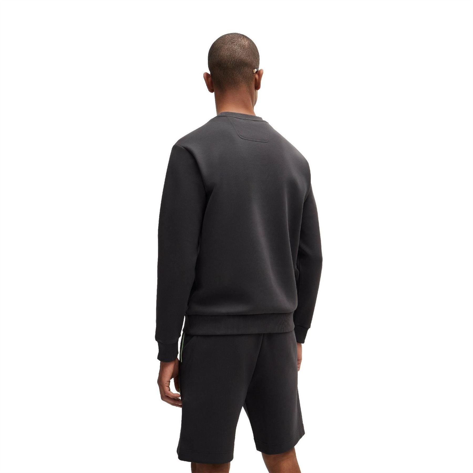 Boss Optic Tech Crew Neck Ribbed Collar Sweatshirt