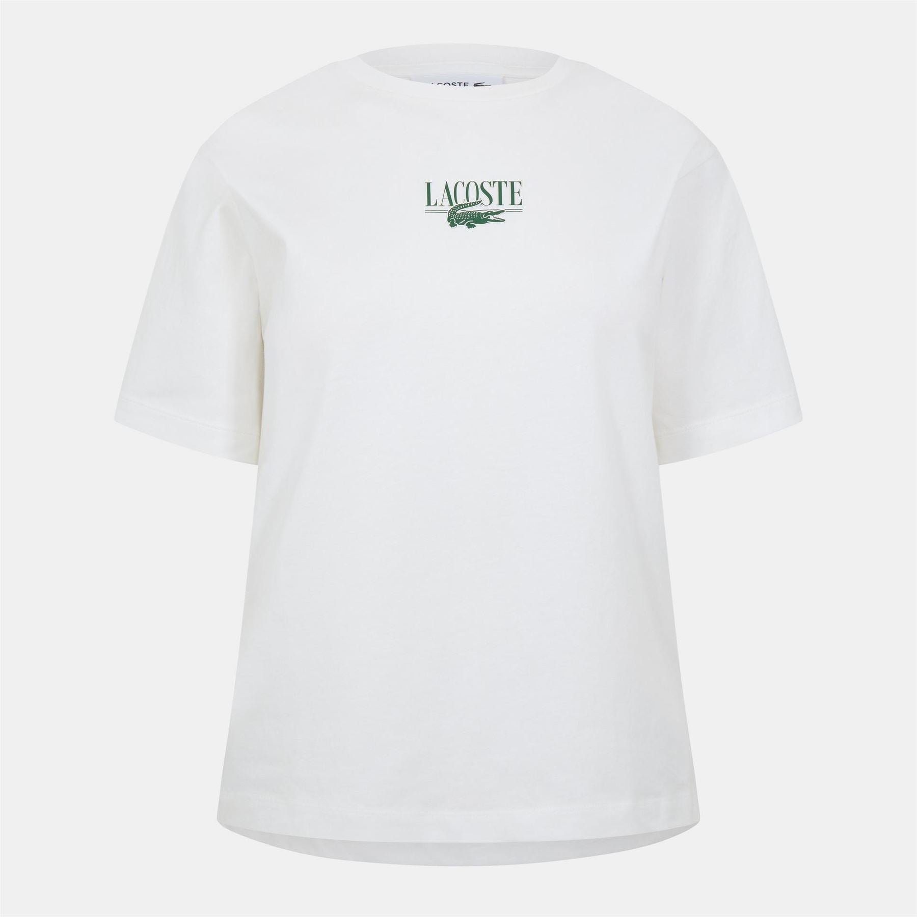 Lacoste Lettering Crew Neck Regular Fit T-Shirt
