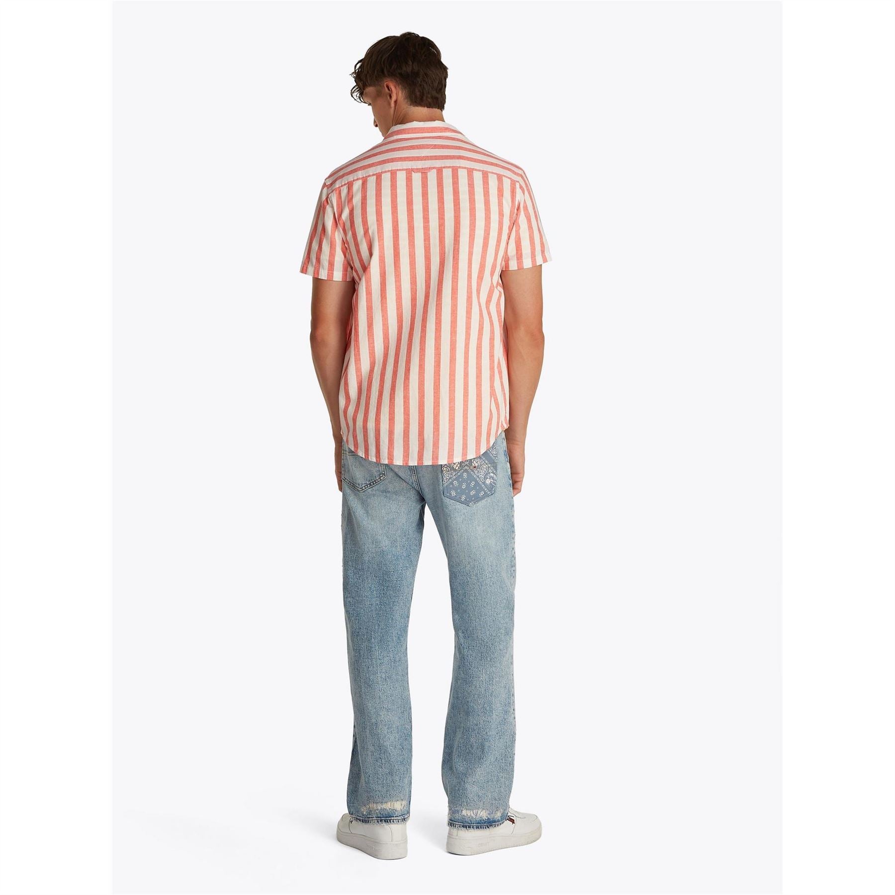 Tommy Jeans Long Sleeve Linen Patterned Shirt