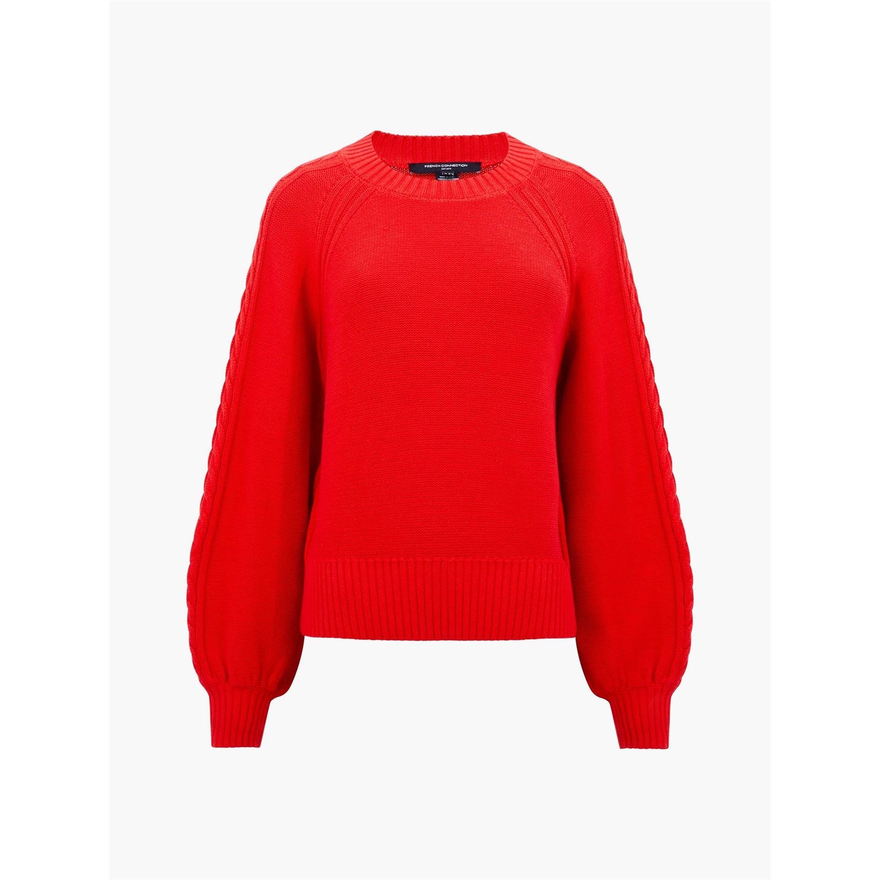 French Connection Relaxed Fit Cable Long Sleeve Sweater