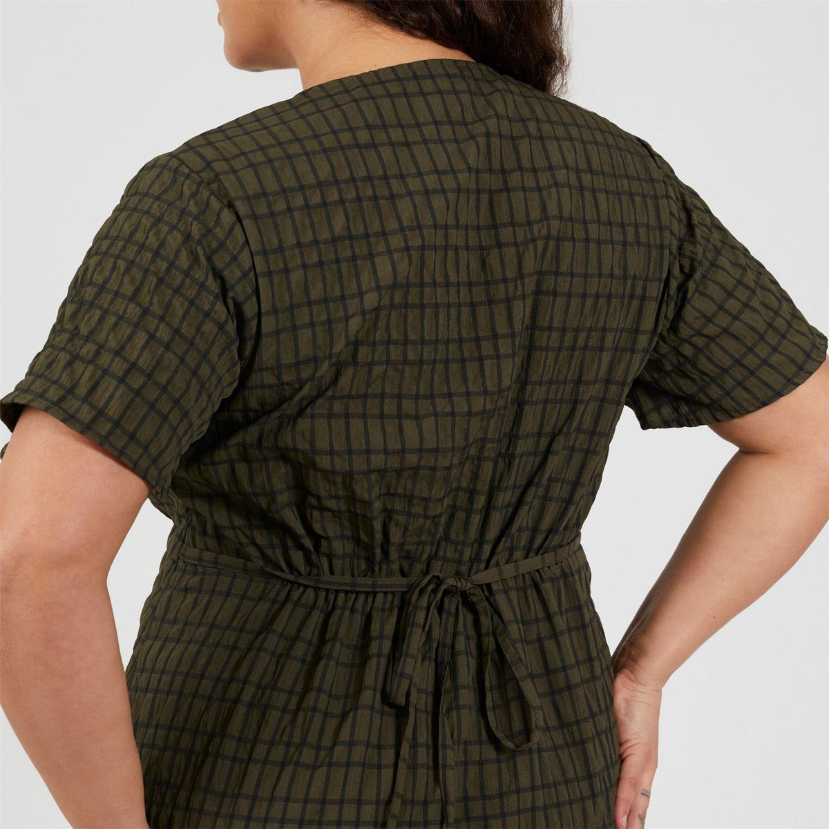 Brave Soul Plus Size Midi Dress With Tie Detail