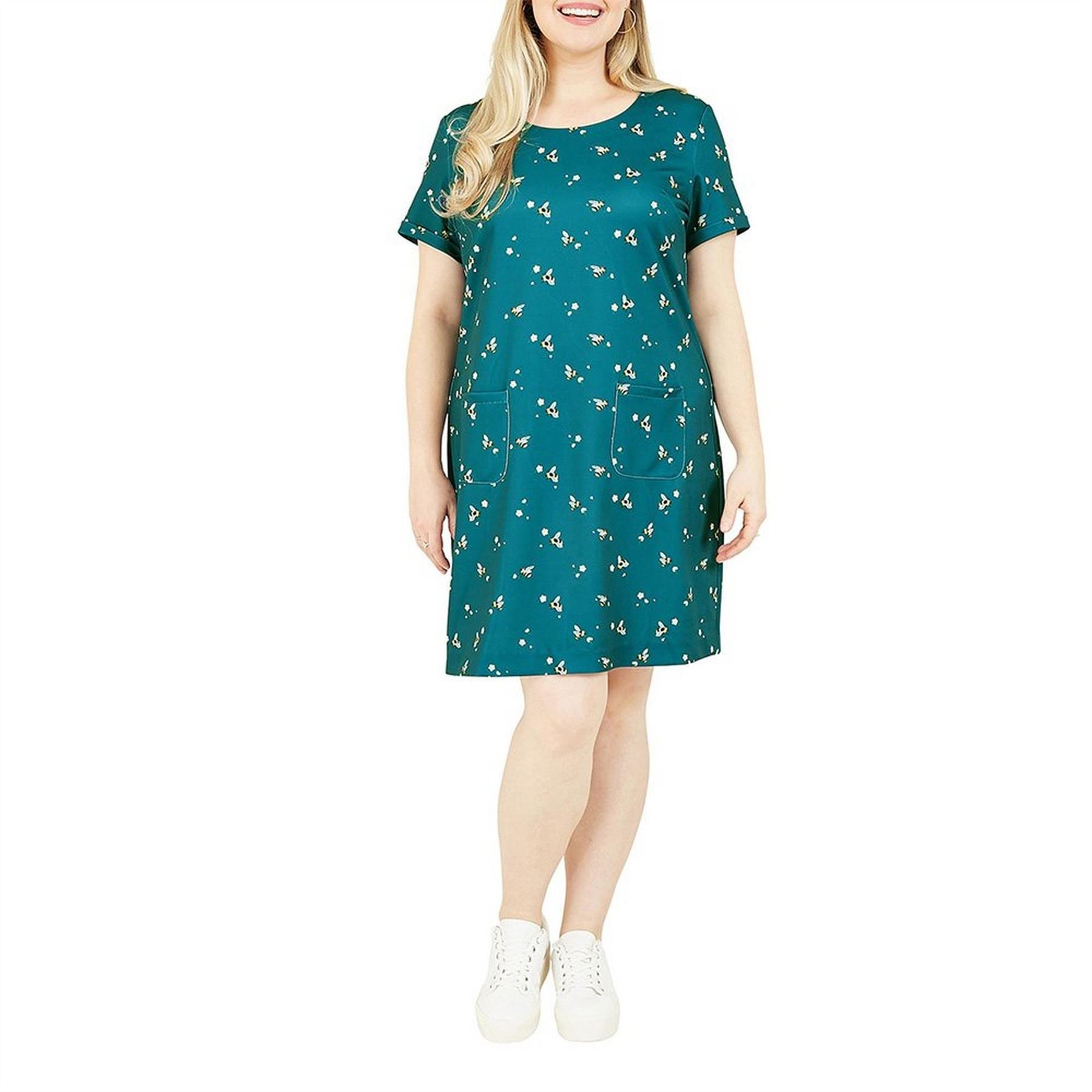 Yumi Plus Size Bee Daisy Tunic Dress