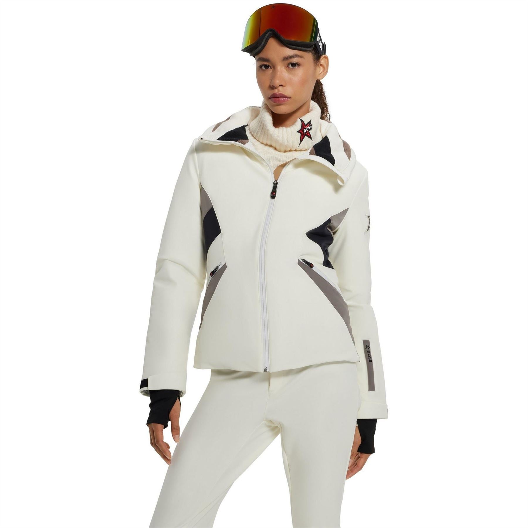 Boss Solid Patterned Regular Fit Ski Jacket