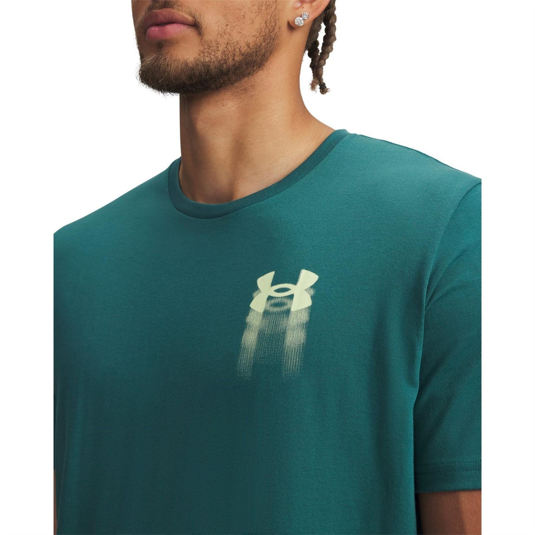 Under Armour Blur Logo Print Crew Neck Short Sleeve T-Shirt
