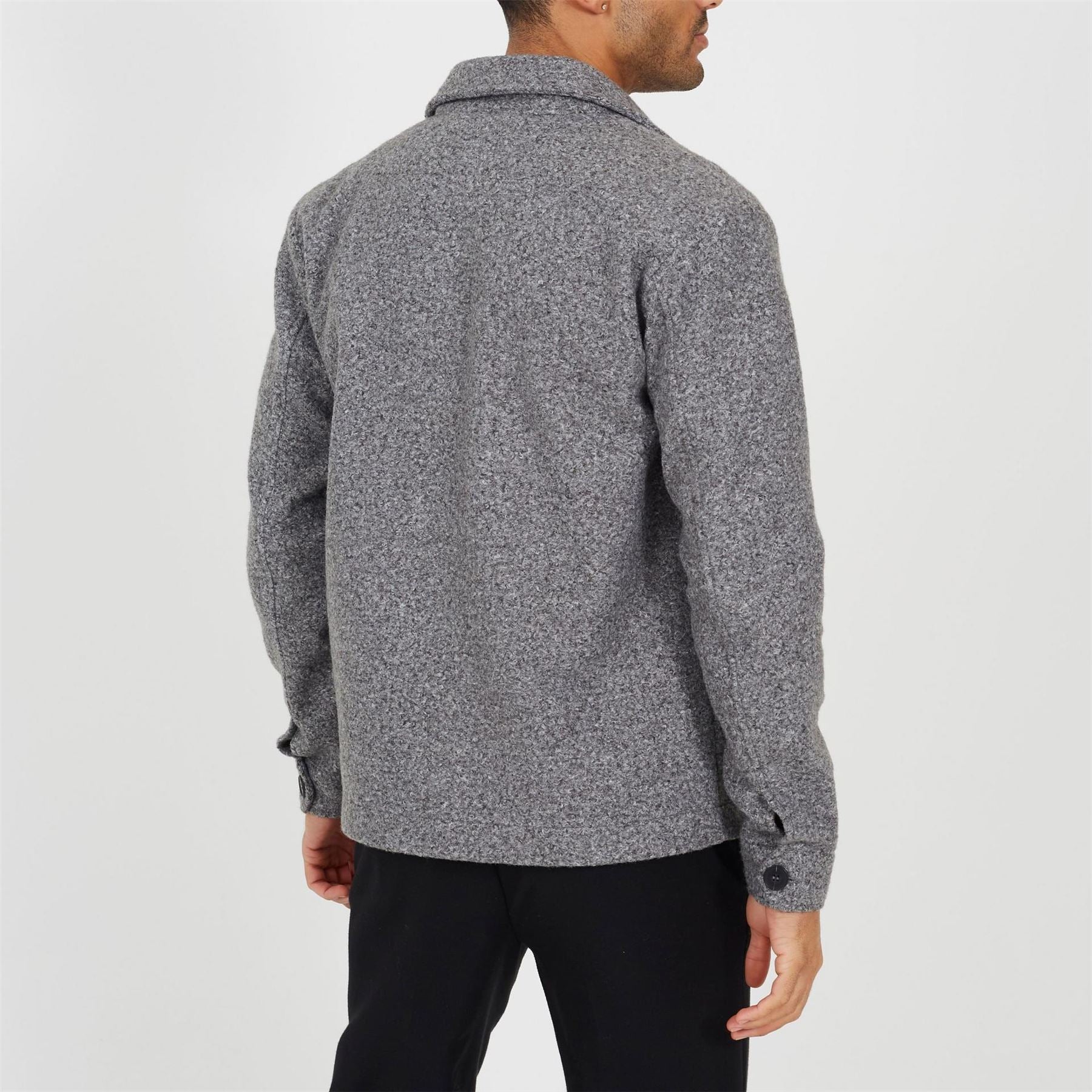 Brave Soul Boucle Textured Shirt Jacket