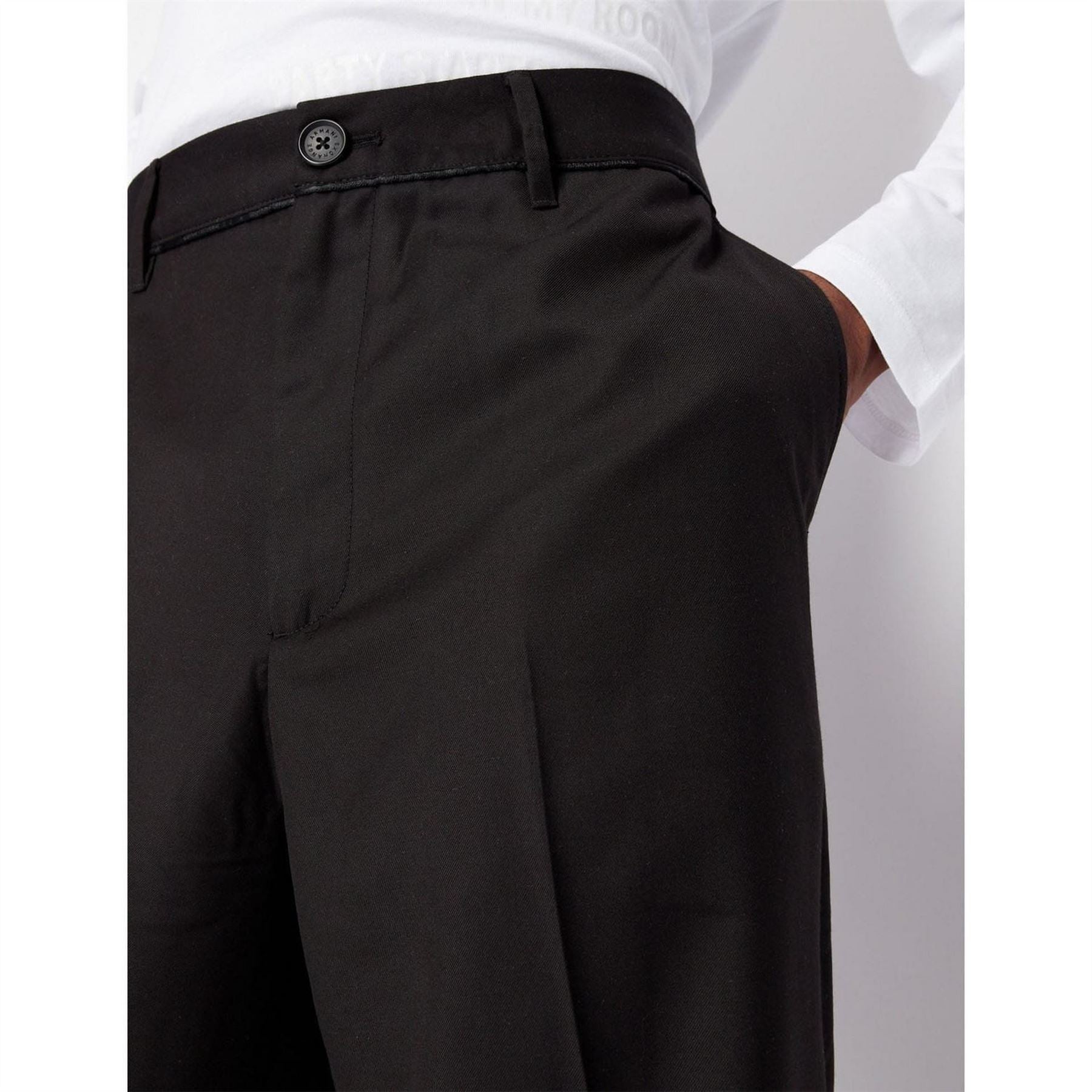 Armani Exchange Mens Exchange Pantaloni Straight Leg Trousers