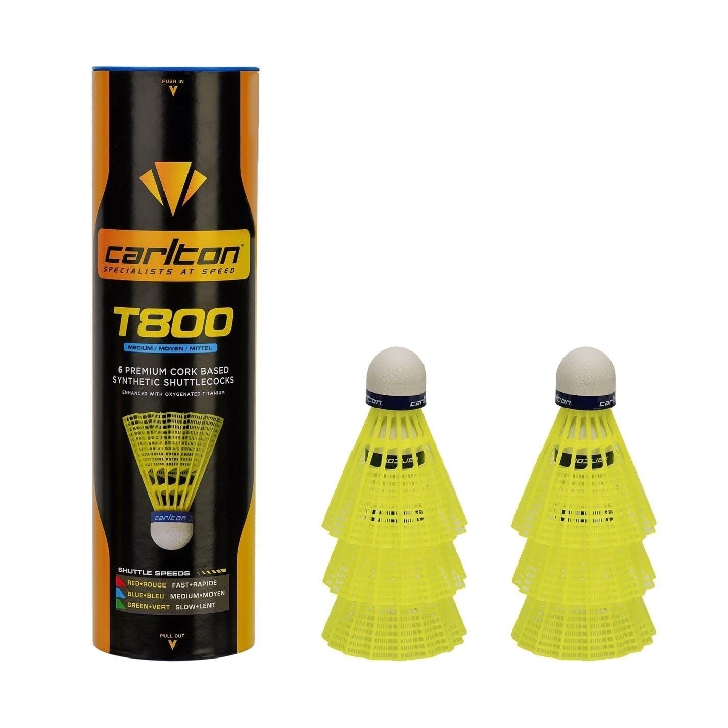 Carlton T800 Shuttlecocks 6 Pack