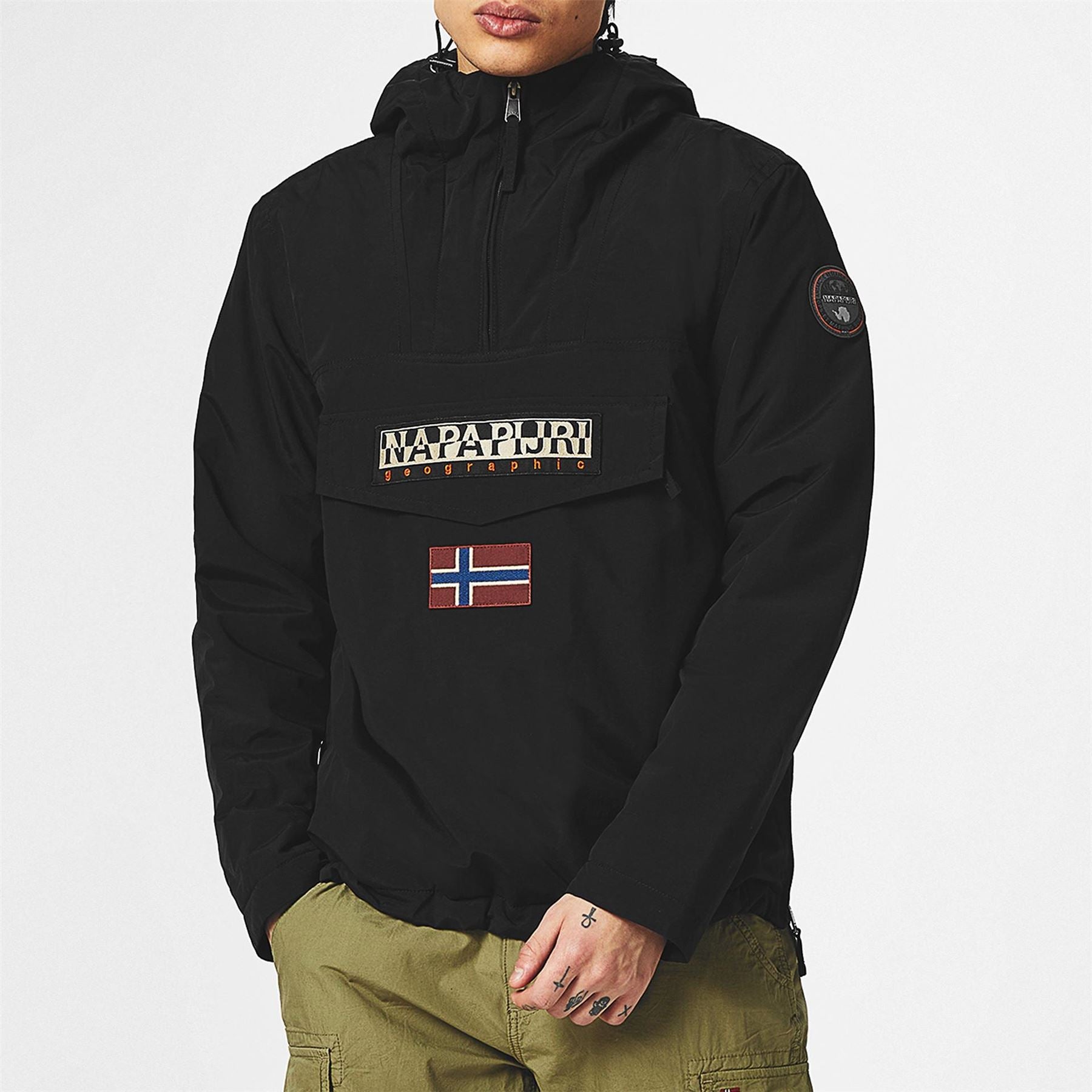 Napapijri Rainforest Water Resistant Hooded Long Sleeve Rain Anorak