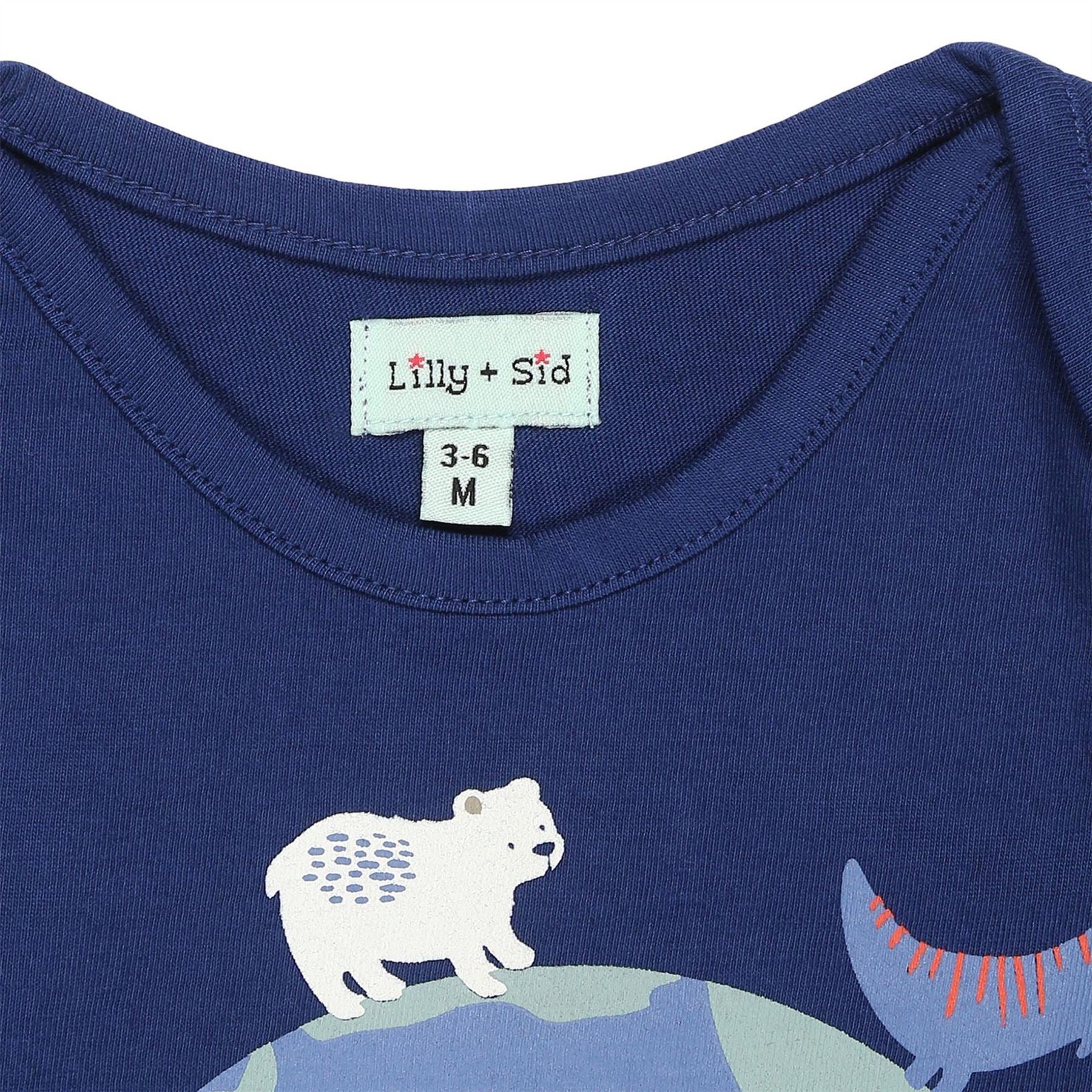 Lilly and Sid Globe Crew Neck Long Sleeve T-Shirt Legging Coord Set