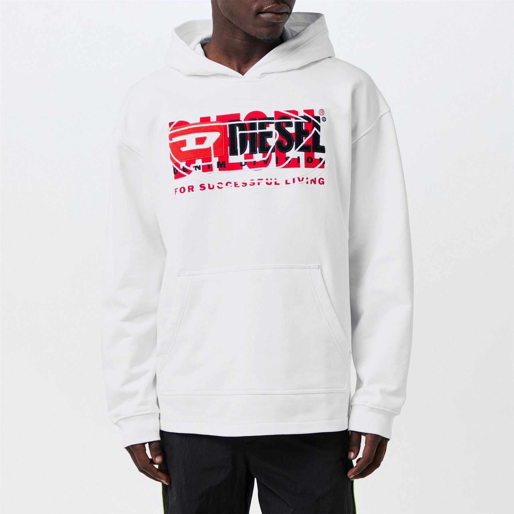 Diesel Hooded Relaxed Fit Lettering Sweatshirt