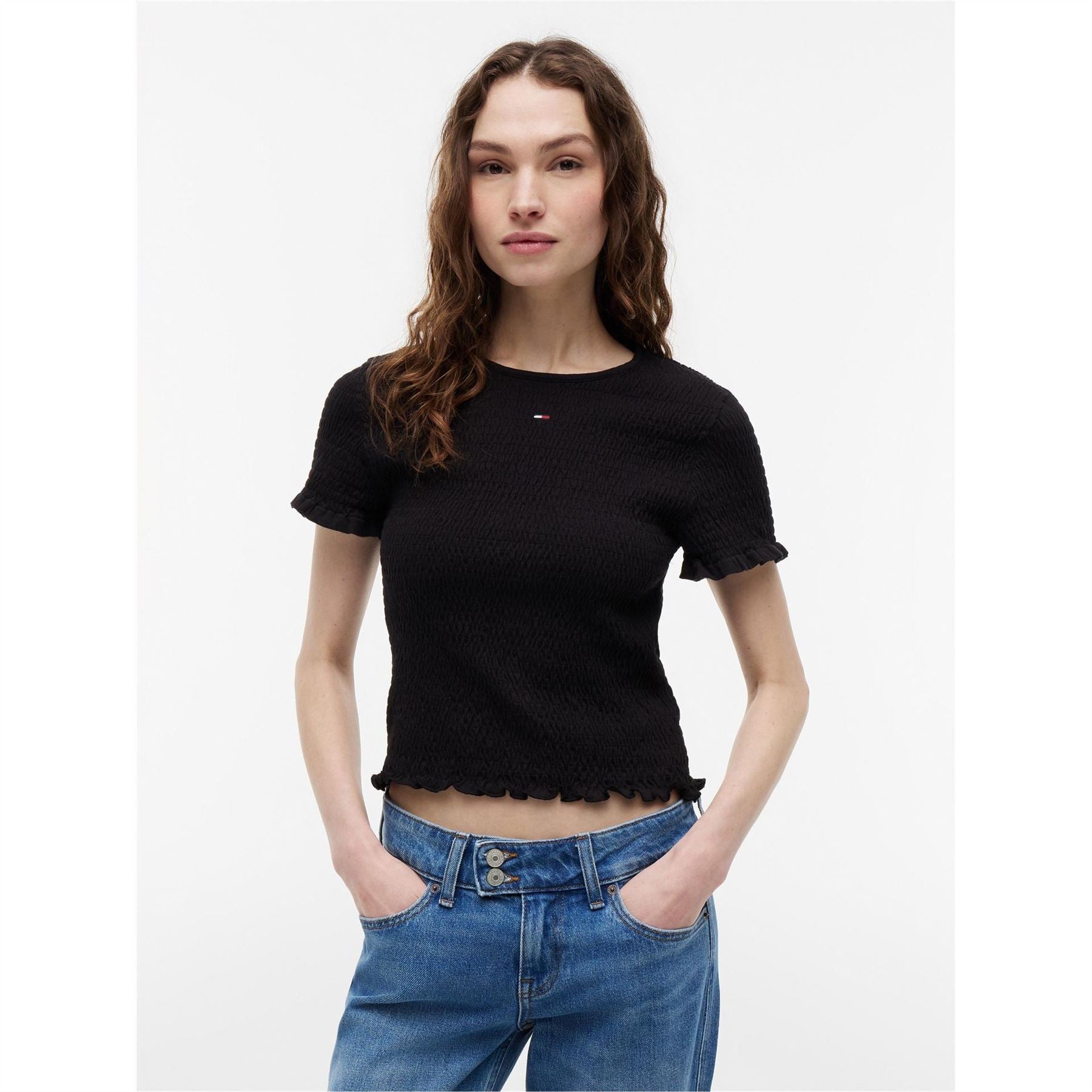 Tommy Jeans Slim Fit Cropped Crew Neck T-Shirt