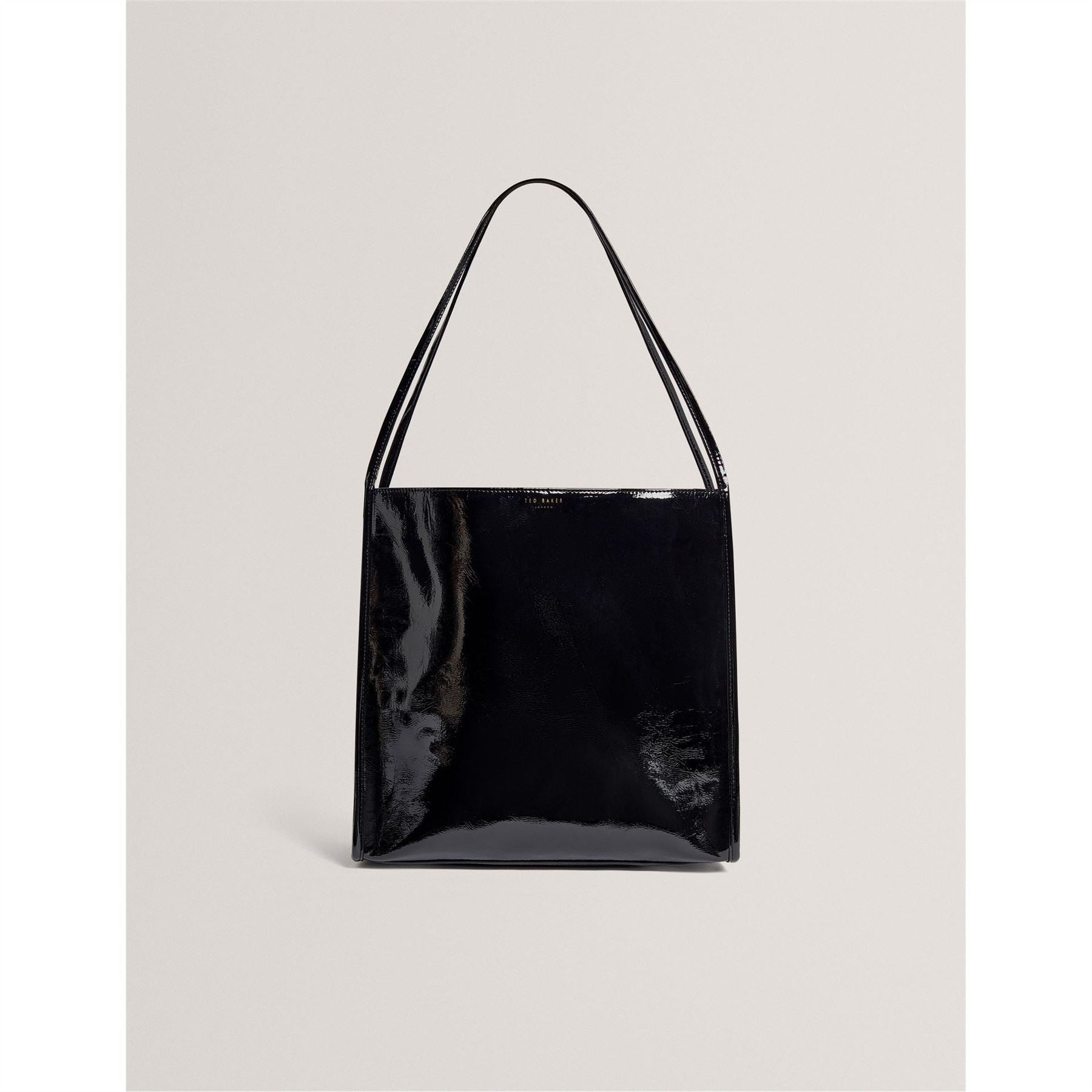 Ted Baker Solid Patterned Rectangle Shape Tote with Logo