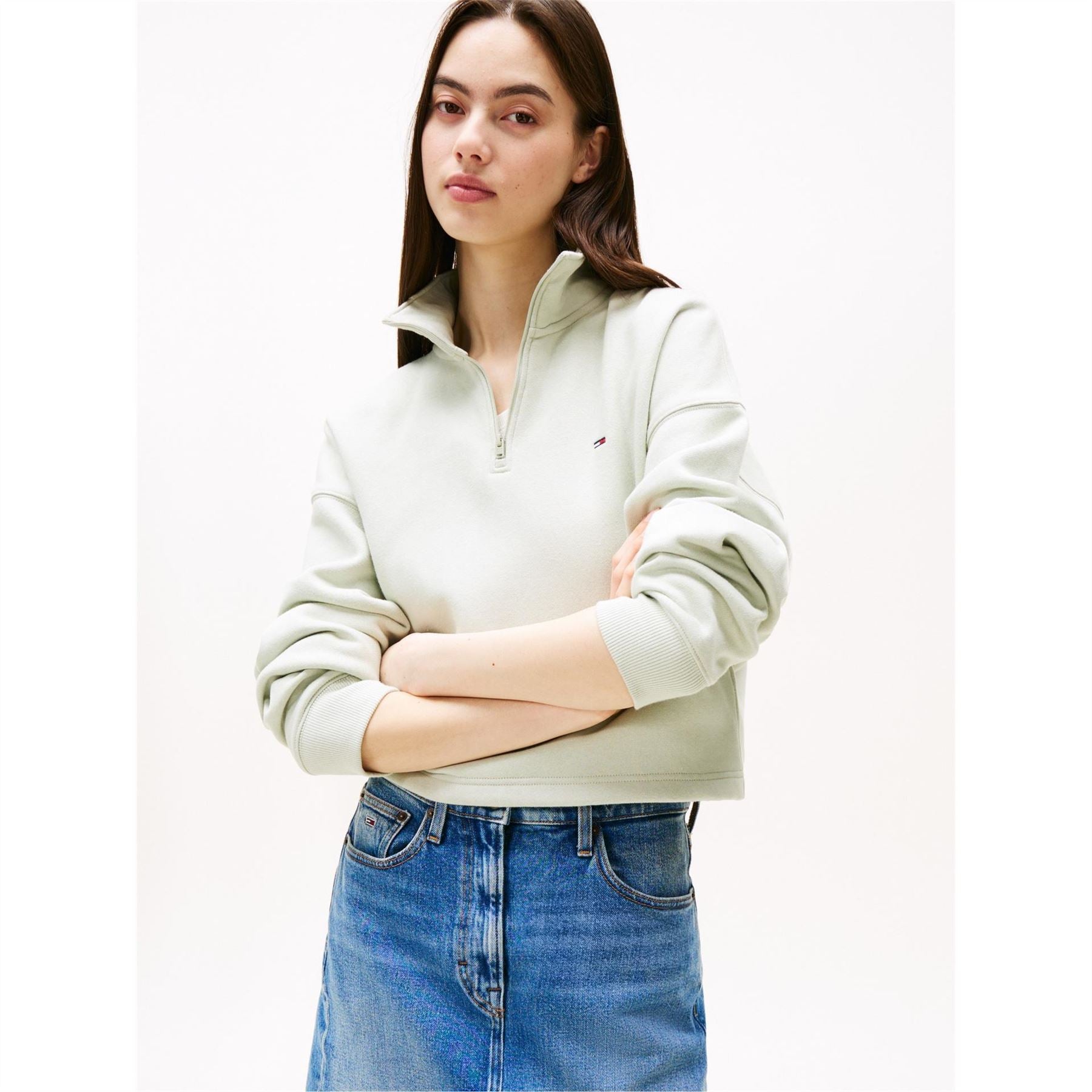 Tommy Jeans Quarter Zip Fleece Pullover