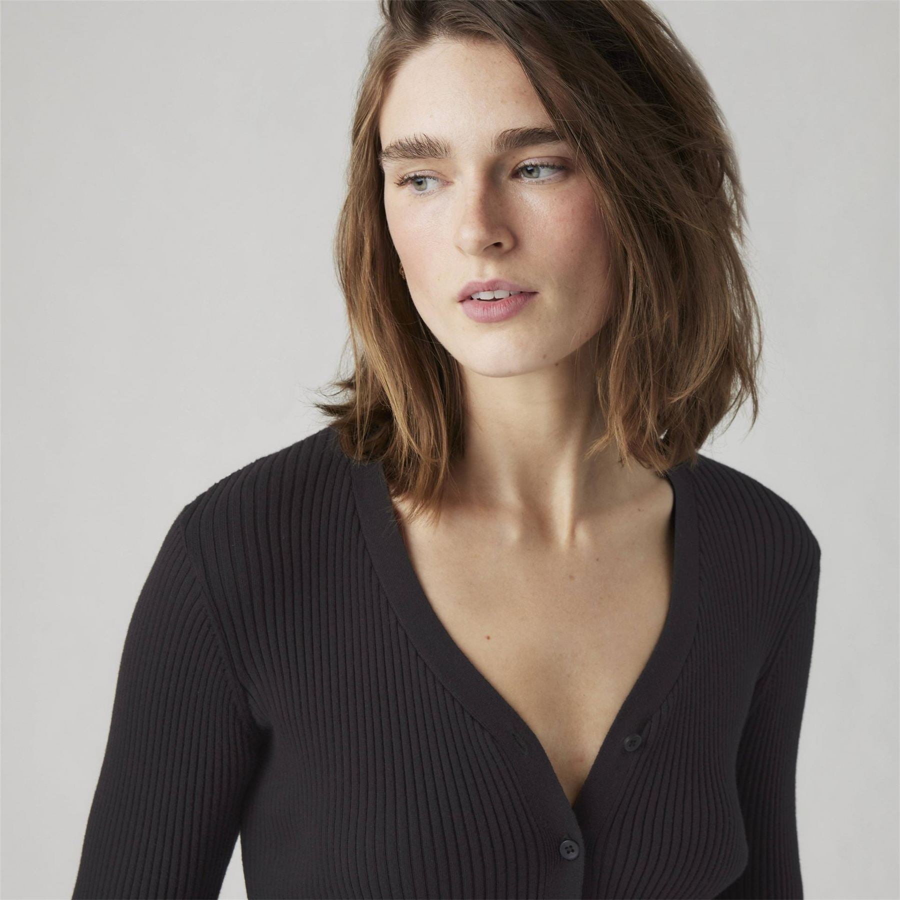 Levis Caviar V-Neck Long Sleeve Sweater