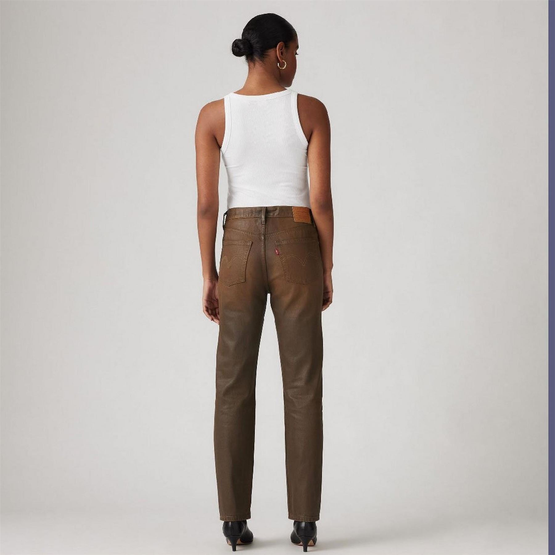 Levis 501 Straight Leg Five Pocket Jeans