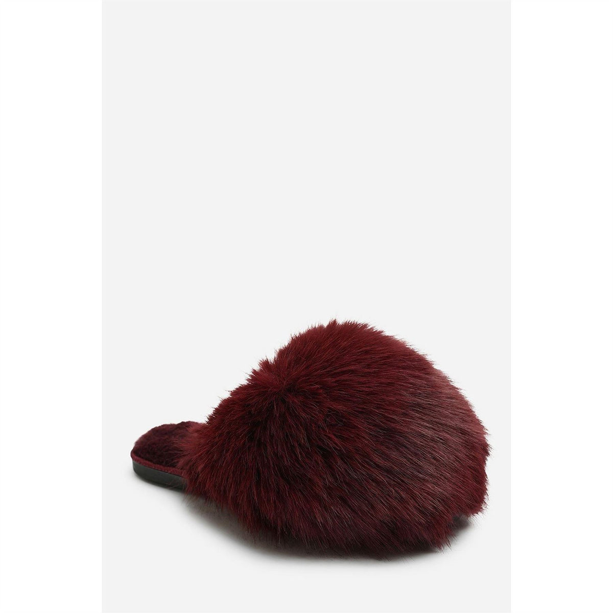 Wheres That From Ultimate Fluffy Beige Faux Fur Mule Slippers