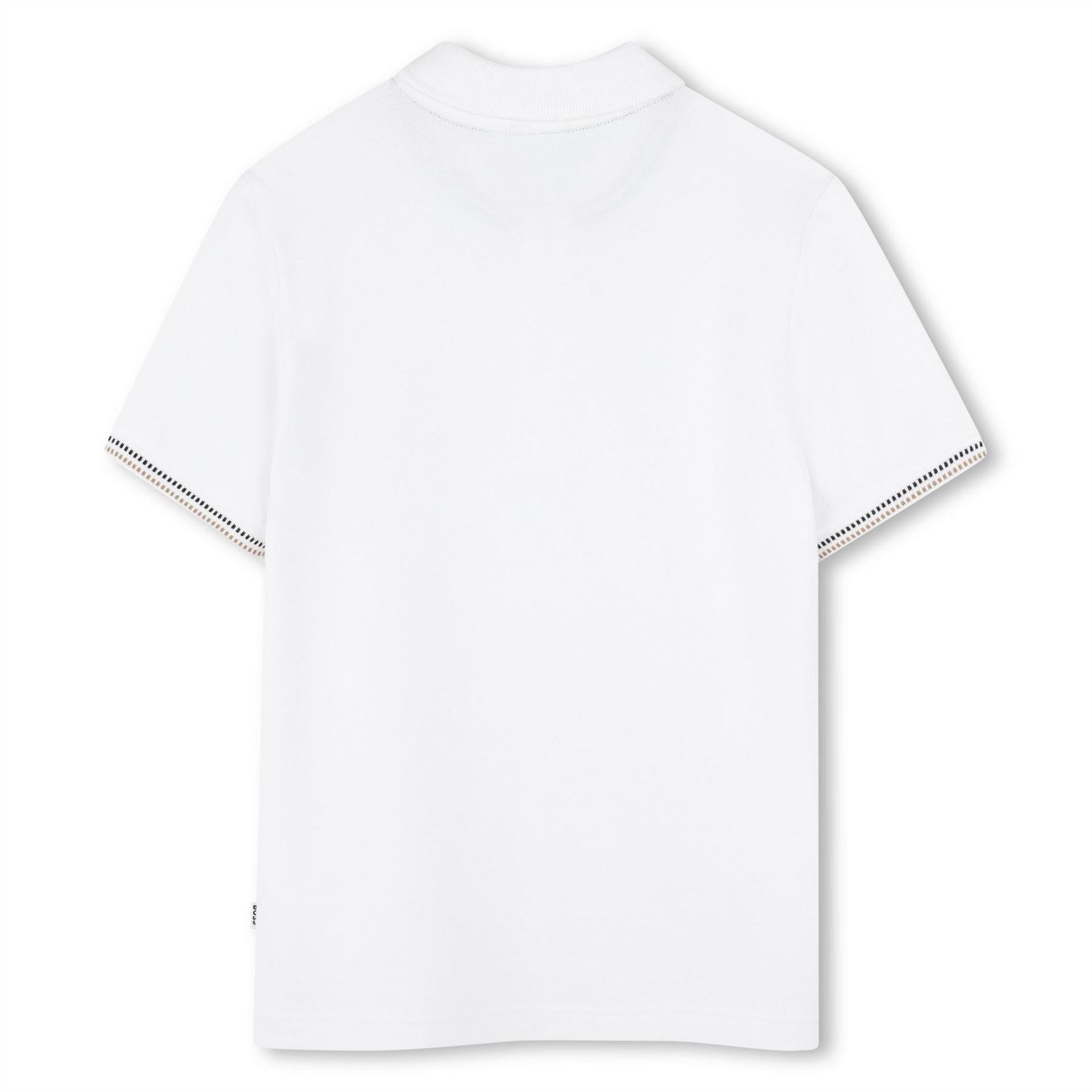 Boss Tipped Stripe Logo Polo Shirt